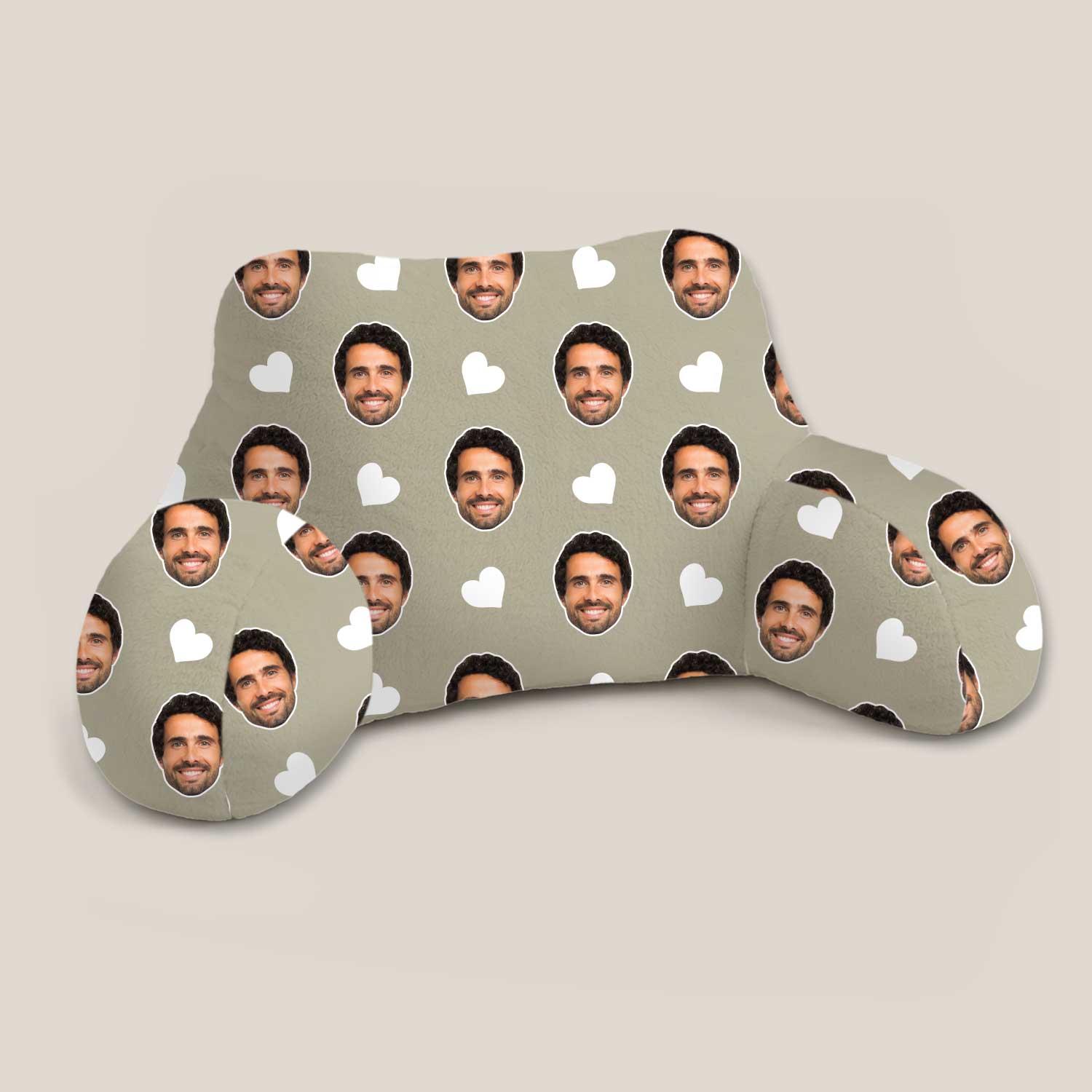 Personalised Face Hearts Cuddle Cushion