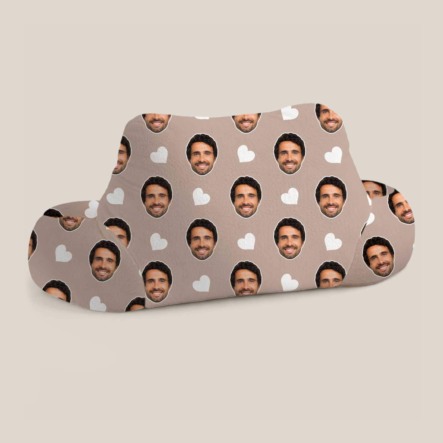 Personalised Face Hearts Cuddle Cushion