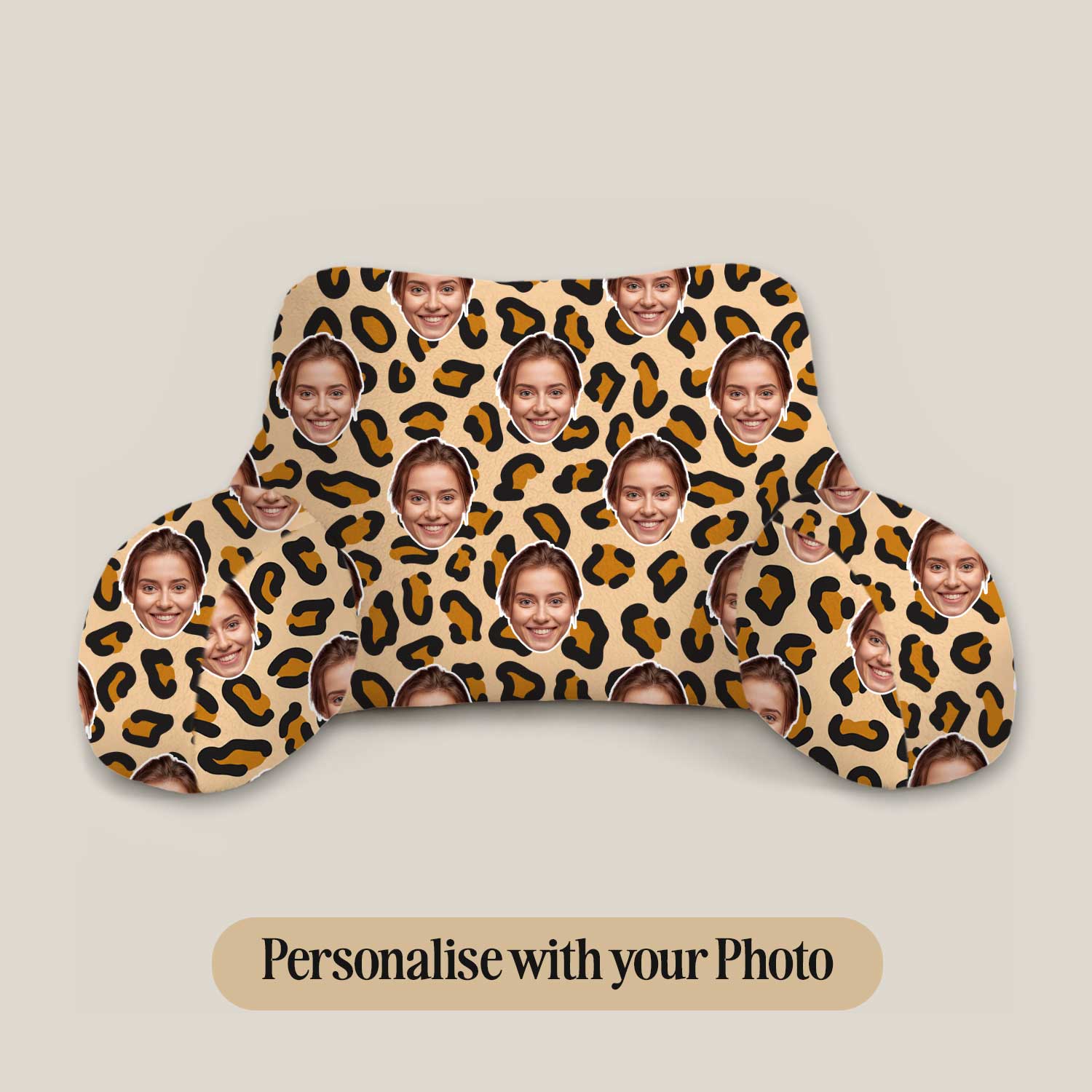 Personalised Leopard Print Cuddle Cushion