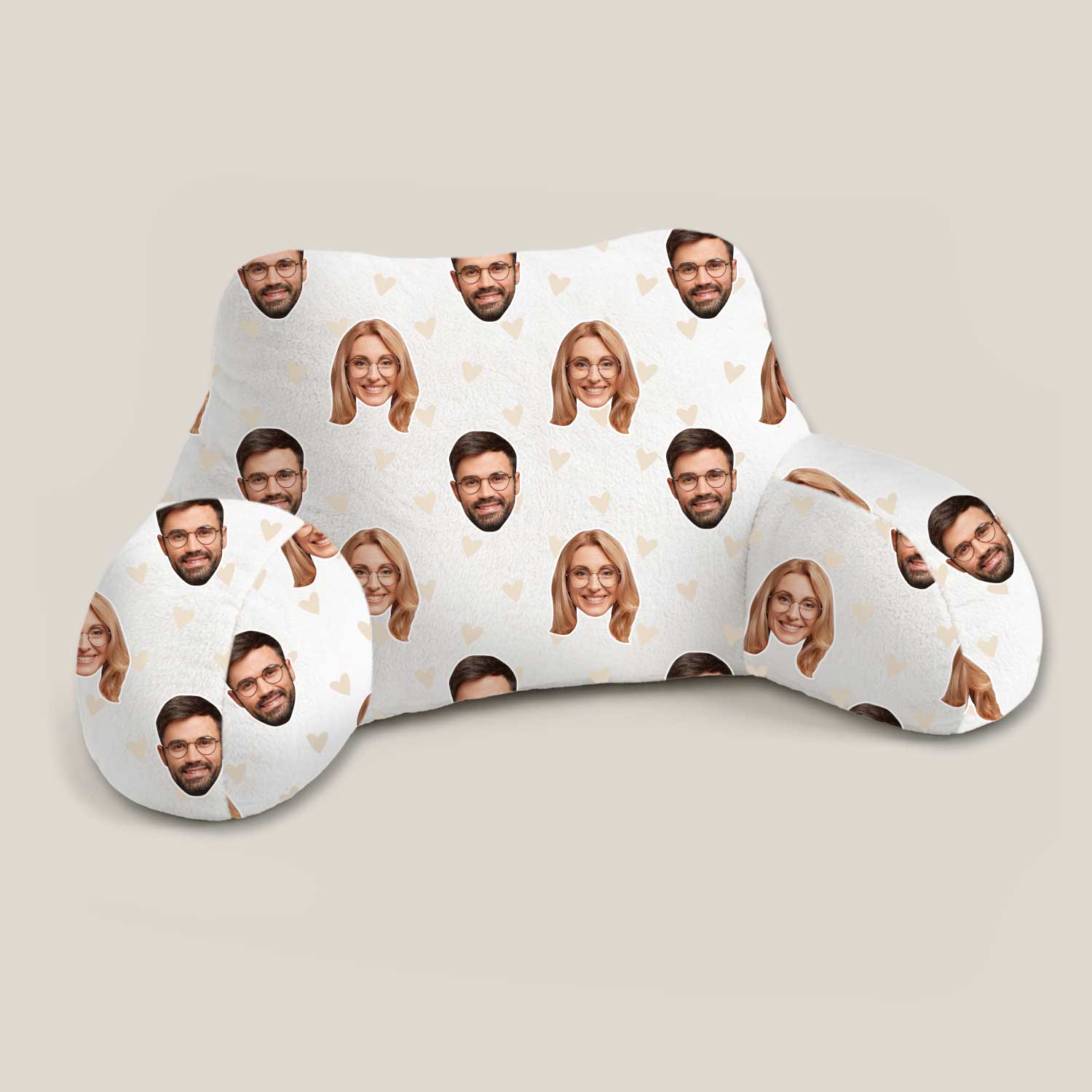 Personalised Cute Hearts Cuddle Cushion