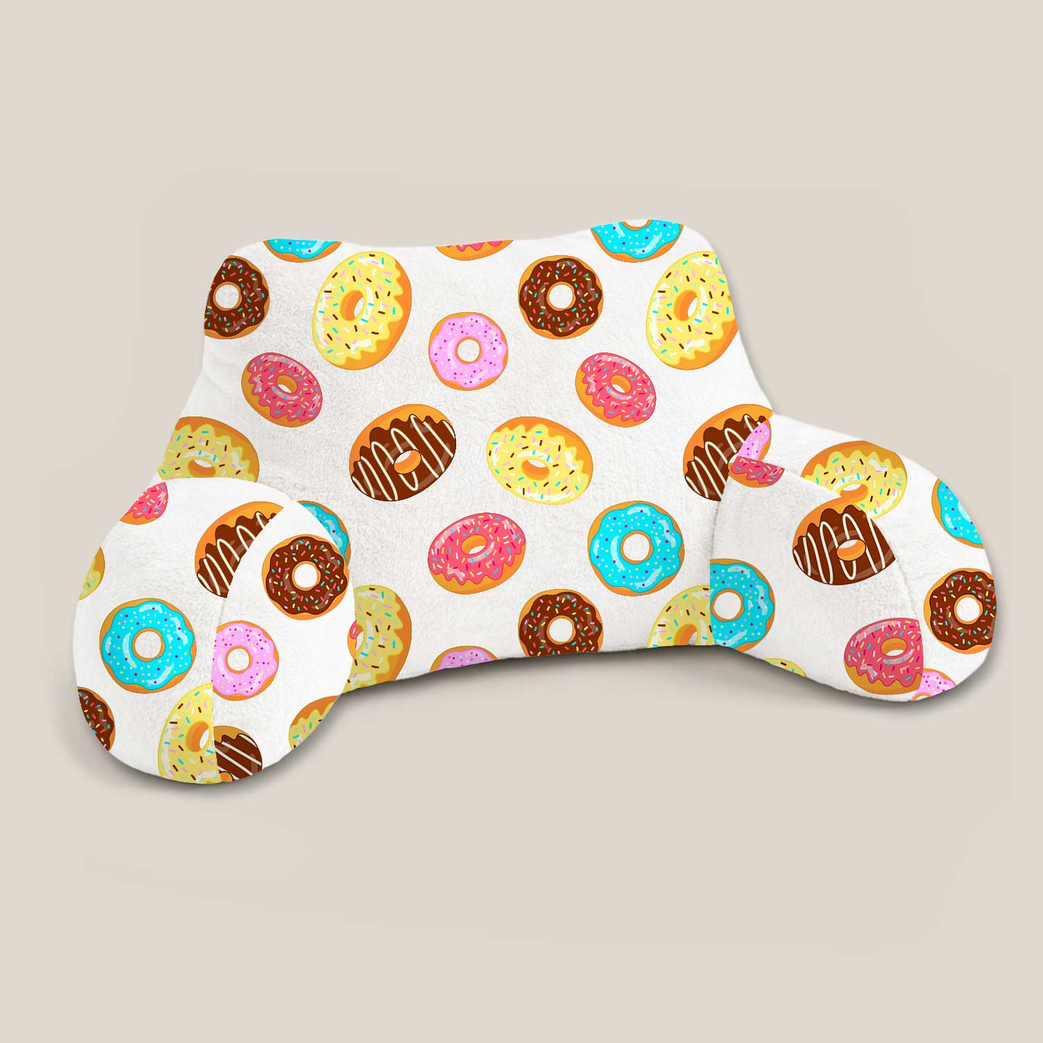 Adult Donut Print Cuddle Cushion