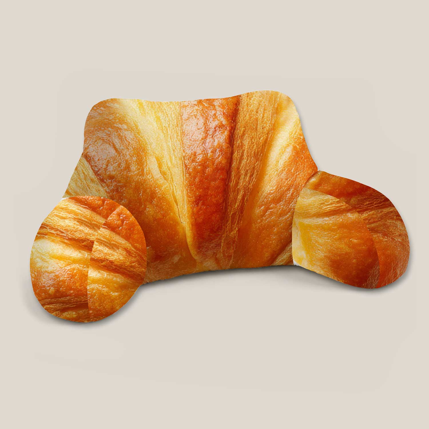 Adult Croissant Print Cuddle Cushion
