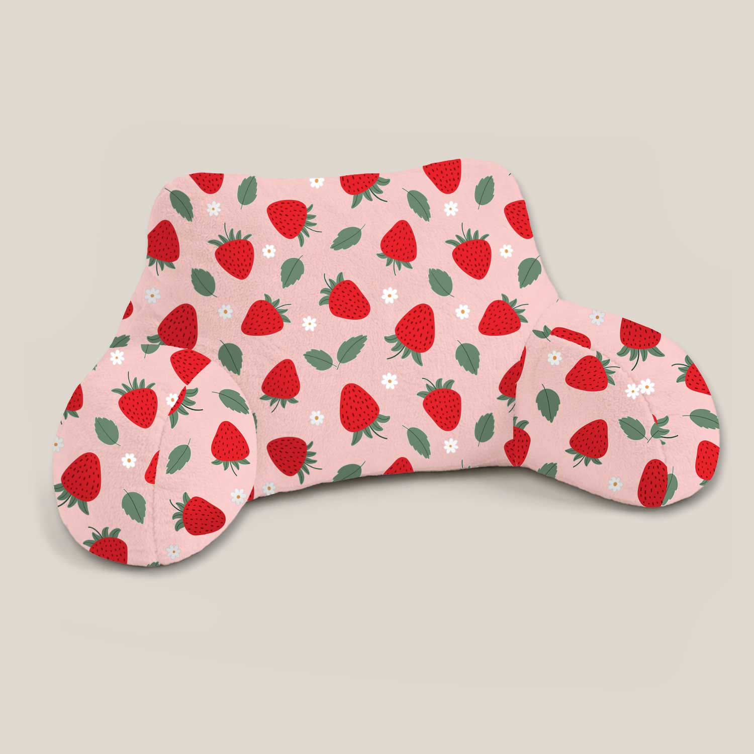 Adult Strawberry Print Cuddle Cushion