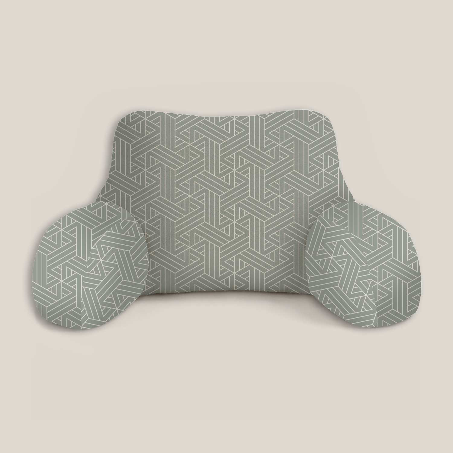 Adult Sage Art Deco Geometric Cuddle Cushion