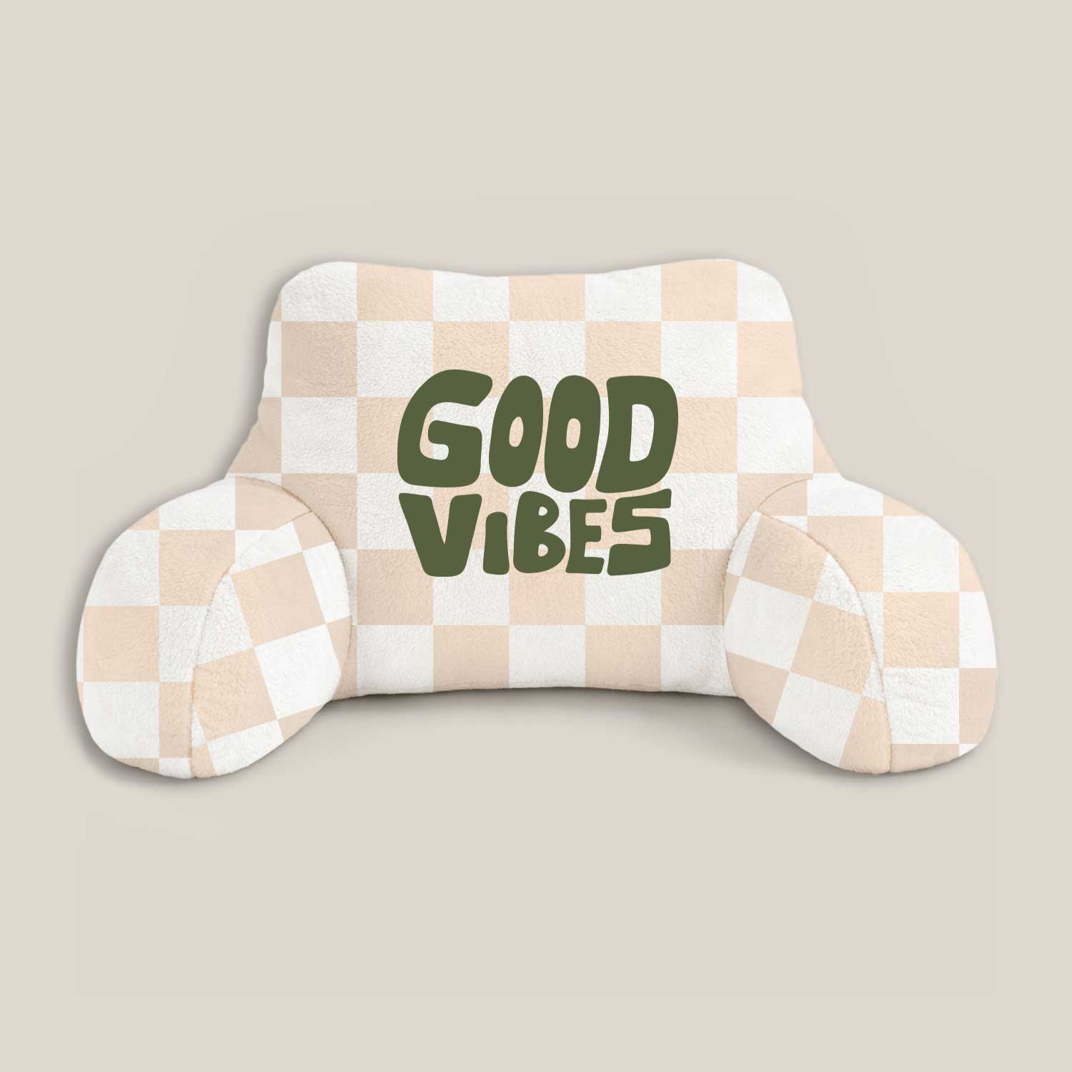 Adult Good Vibes Checkerboard Cuddle Cushion