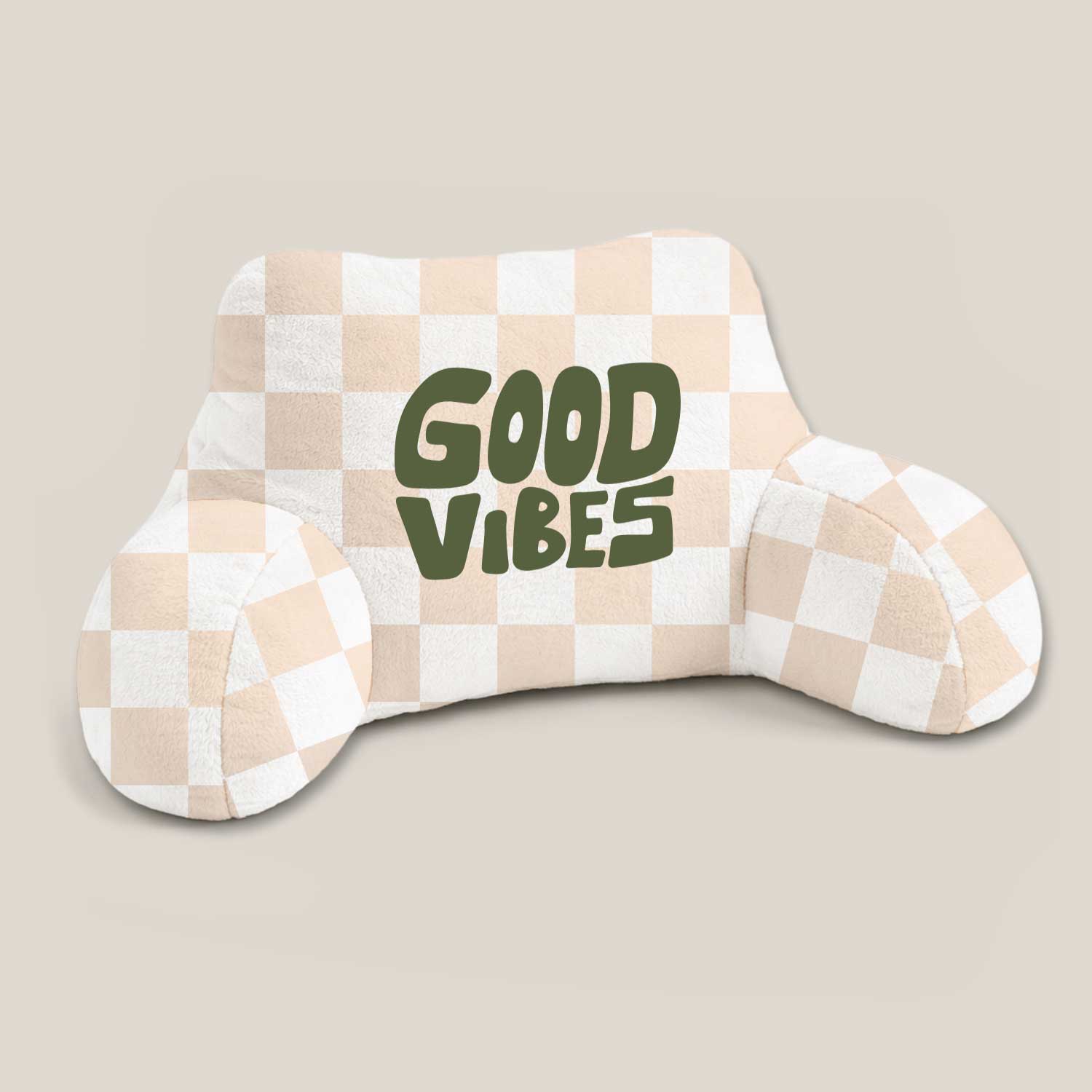 Adult Good Vibes Checkerboard Cuddle Cushion
