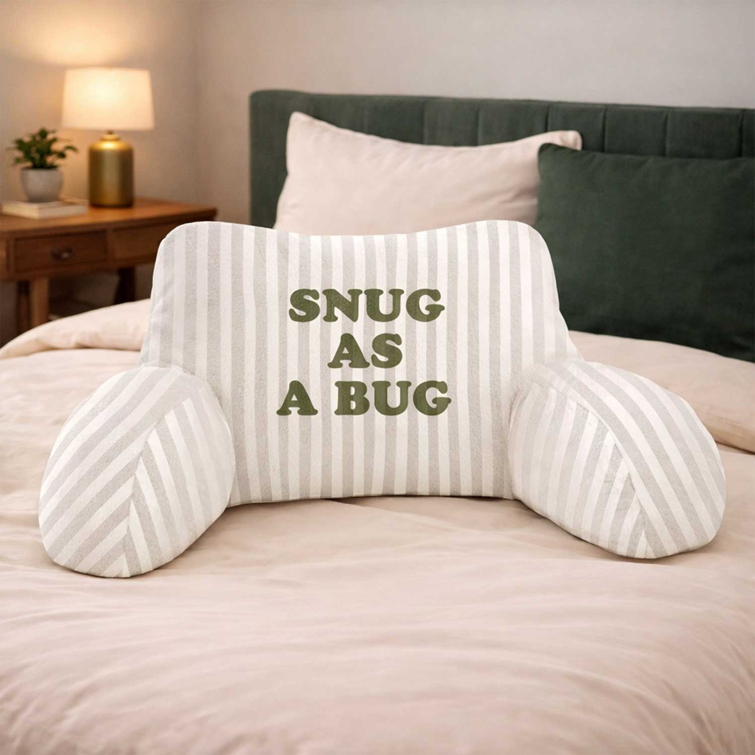 Adult Snug As A Bug Print Cuddle Cushion