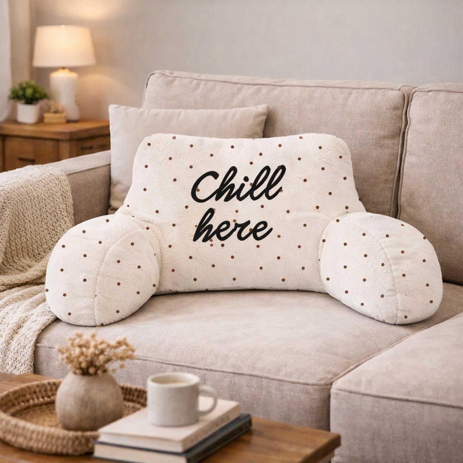 Adult Chill Here Print Cuddle Cushion