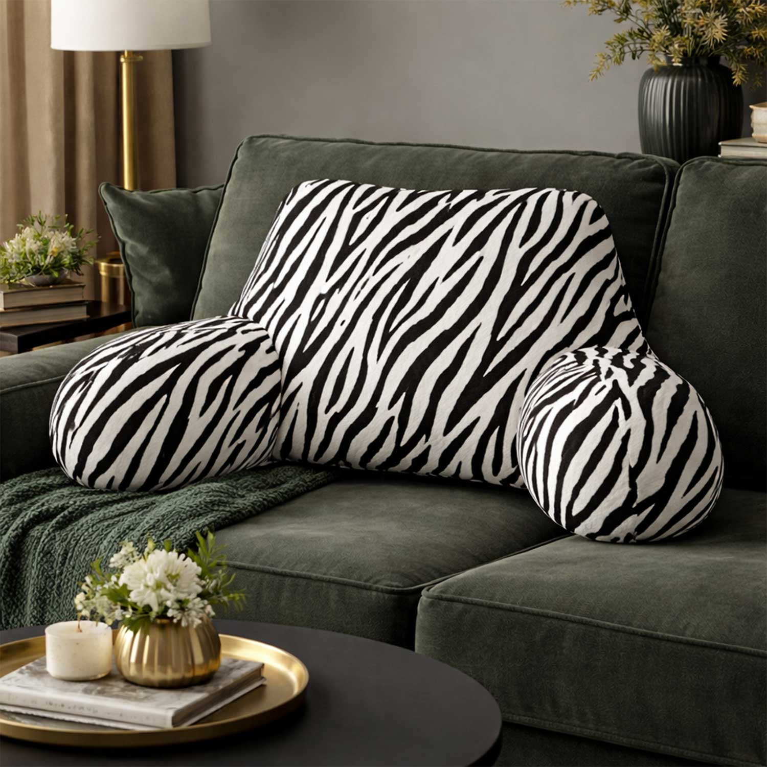 Adult Zebra Print Cuddle Cushion