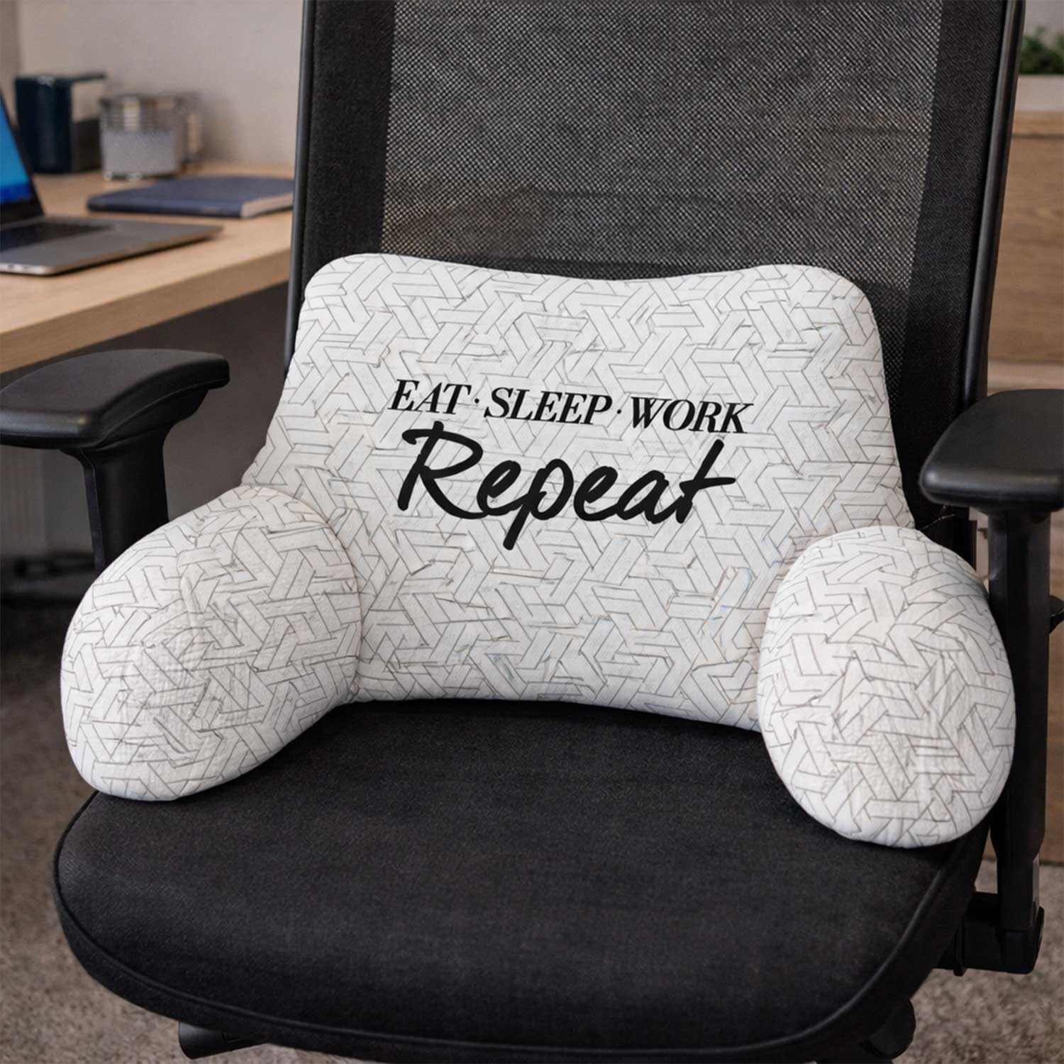 Adult Eat Sleep Work Repeat Print Cuddle Cushion