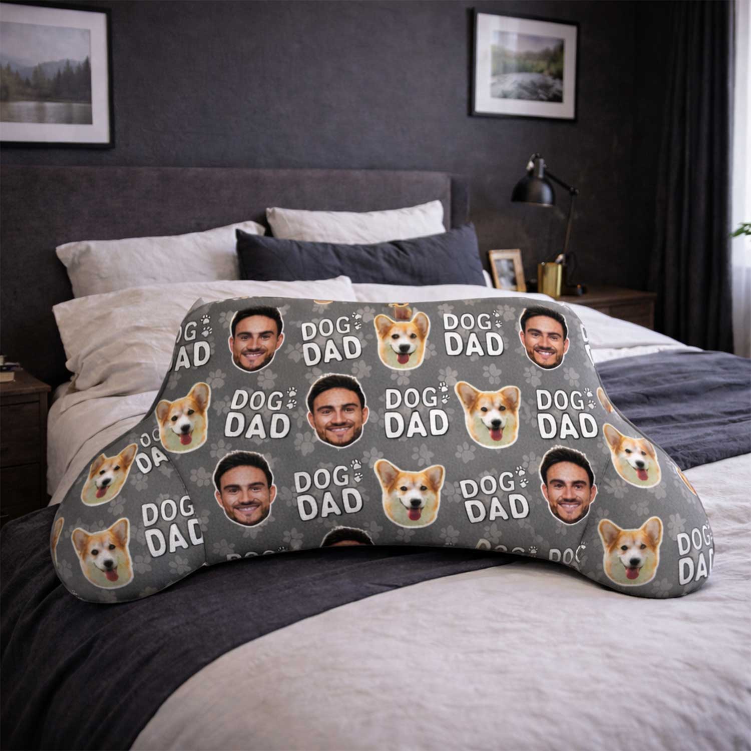 Personalised Dog Dad Cuddle Cushion