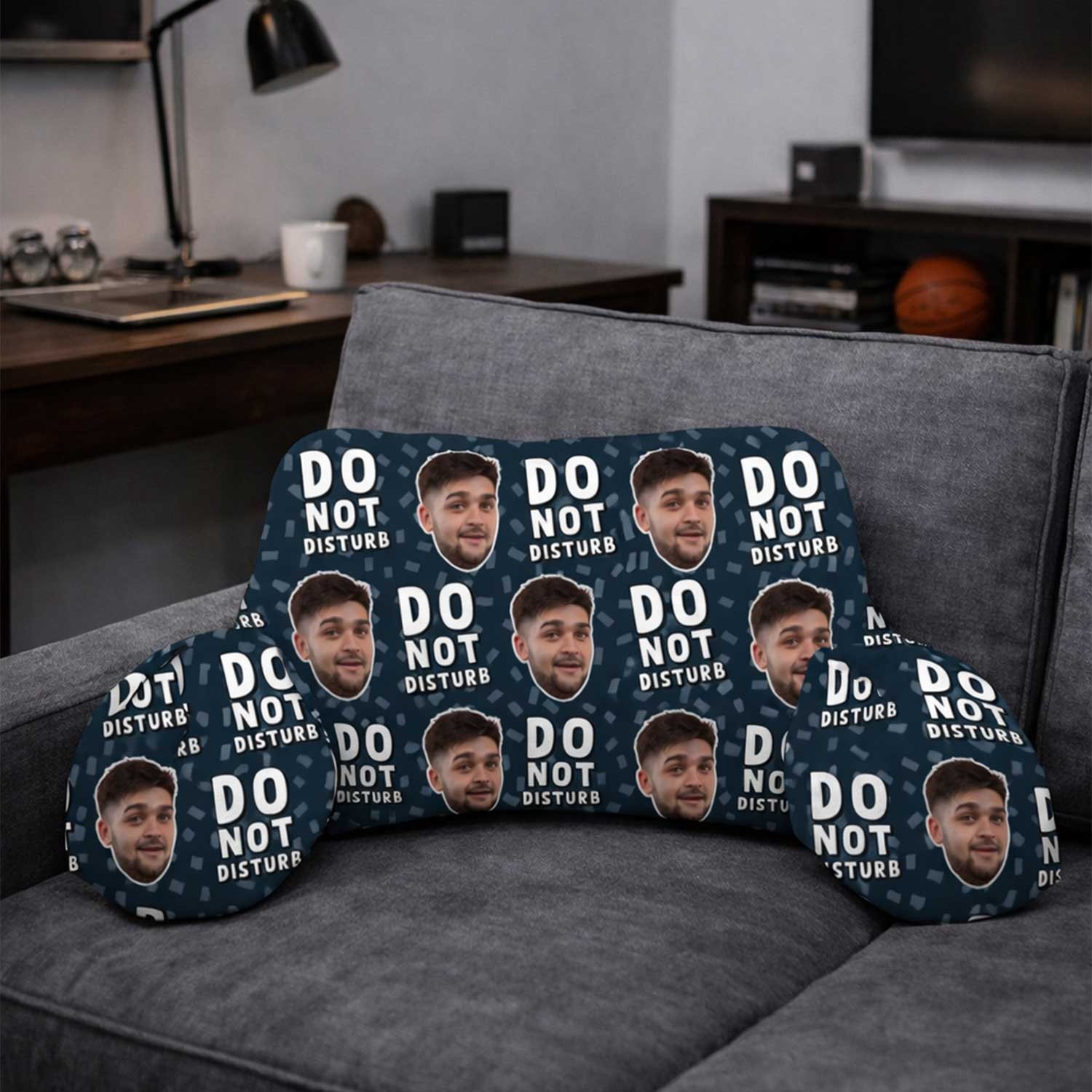 Personalised Do Not Disturb Cuddle Cushion