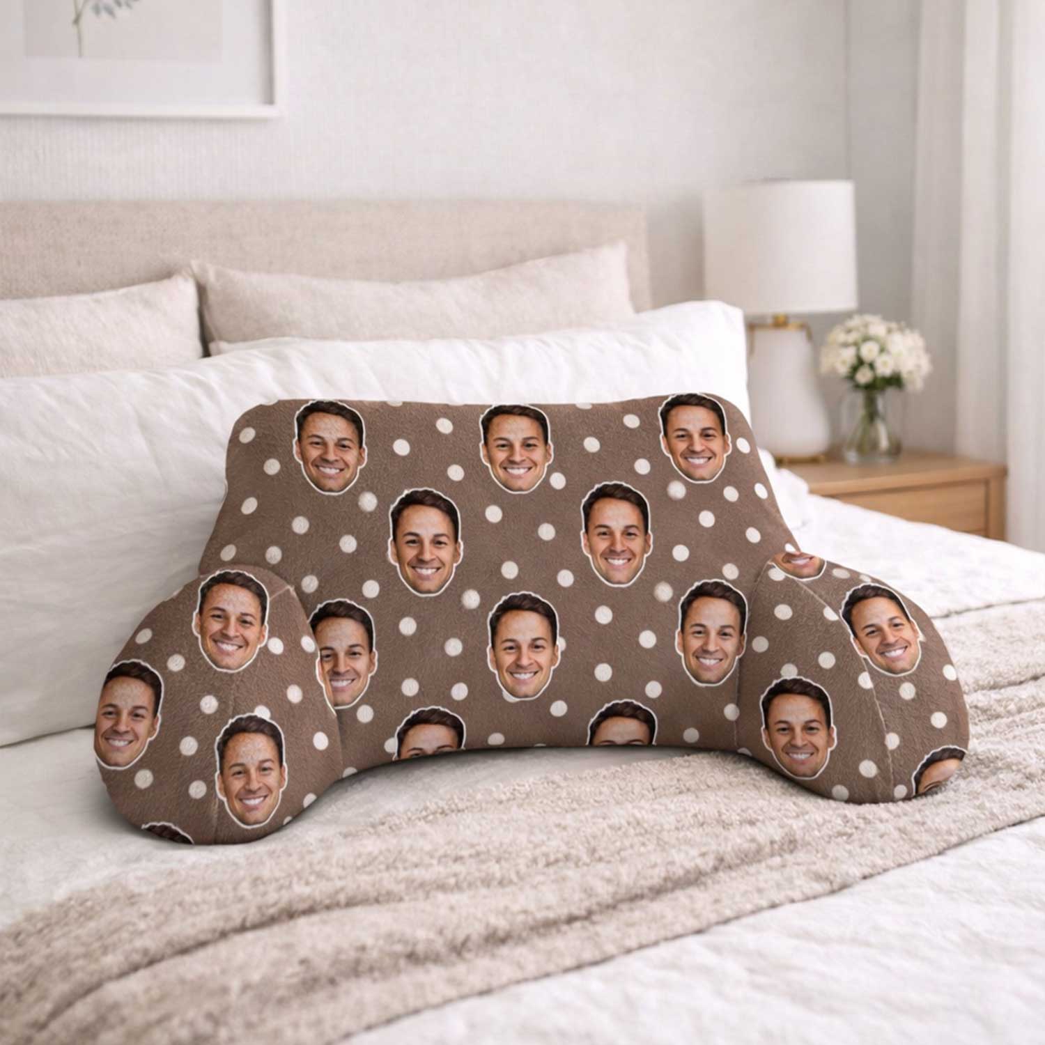 Personalised Polka Dot Cuddle Cushion