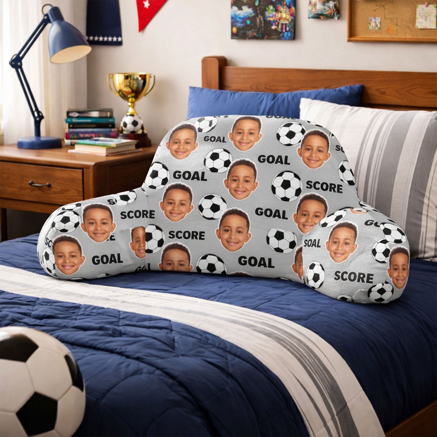 Personalised Kids Football Cuddle Cushion