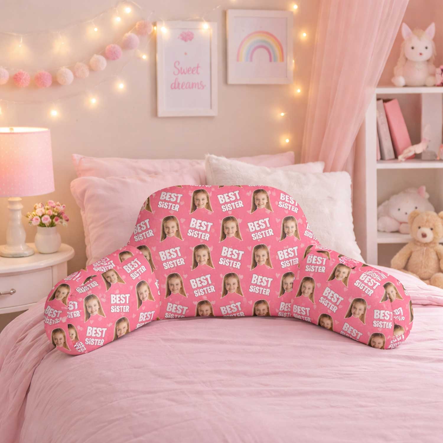 Personalised Kids Best Sister Cuddle Cushion