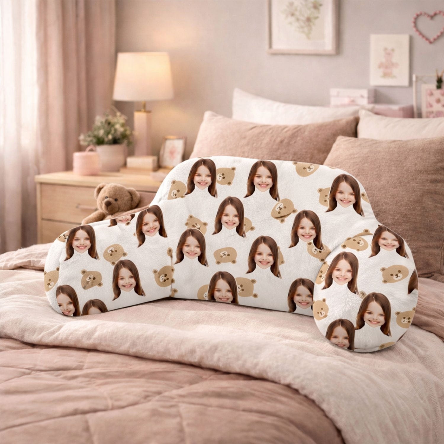 Personalised Kids Teddy Bear Cuddle Cushion