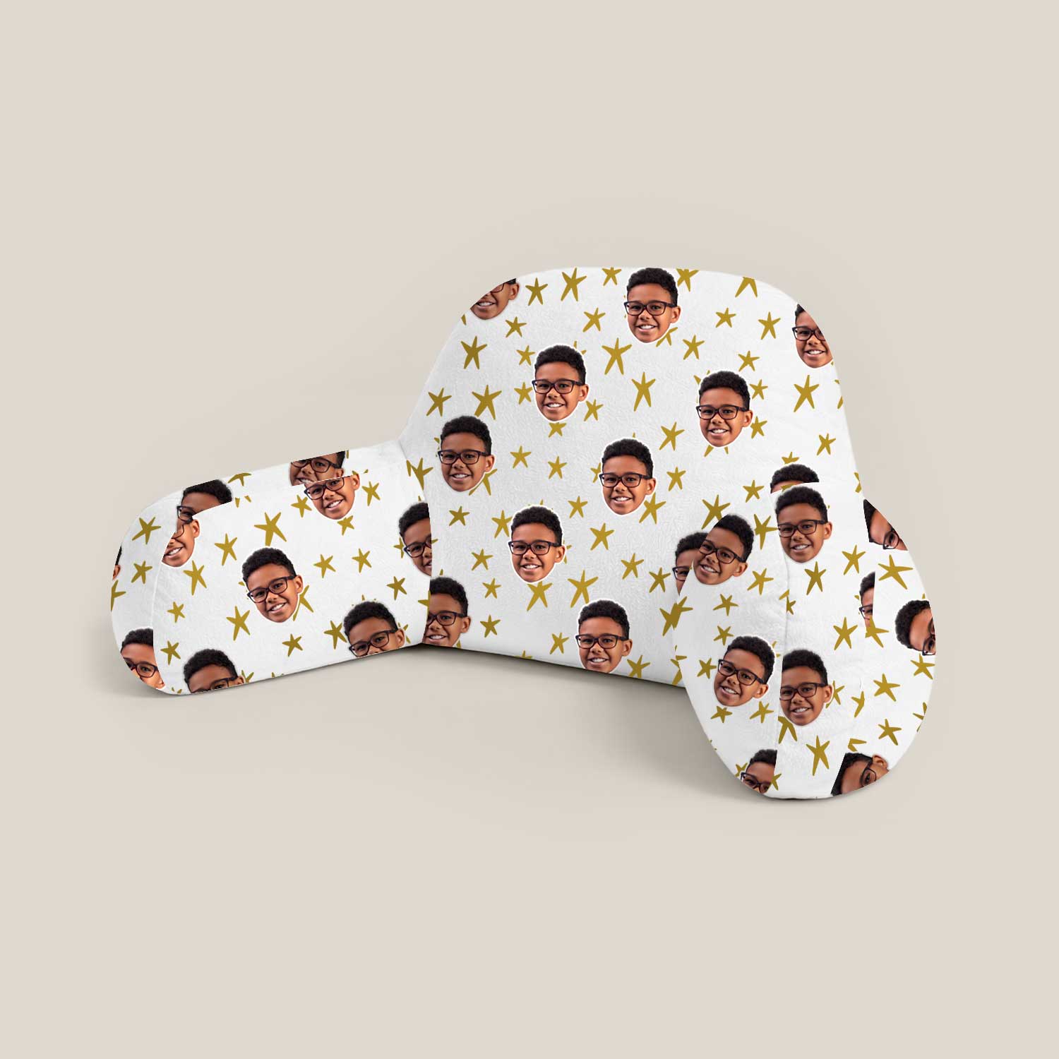 Personalised Kids Star Pattern Cuddle Cushion