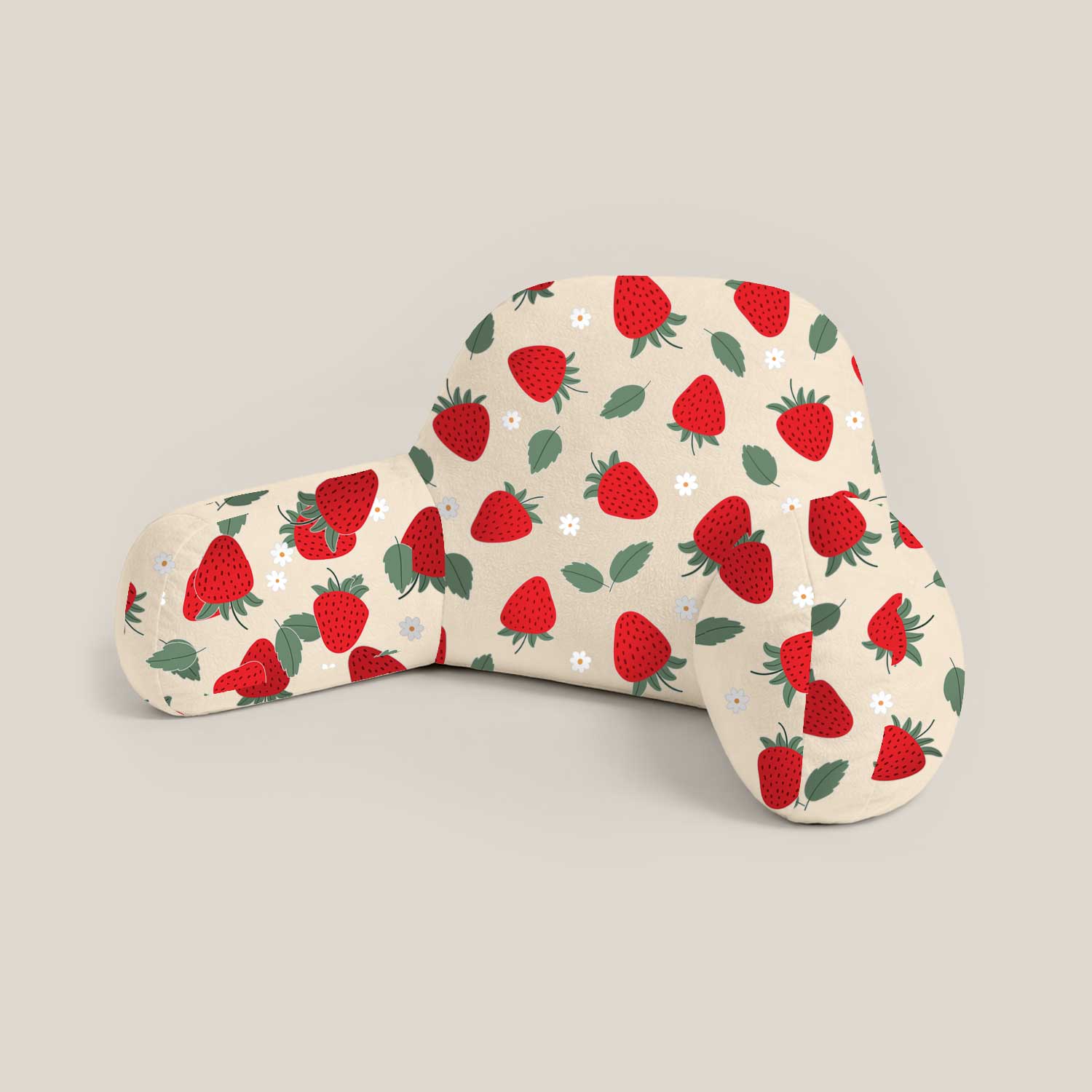 Kids Strawberry Print Cuddle Cushion