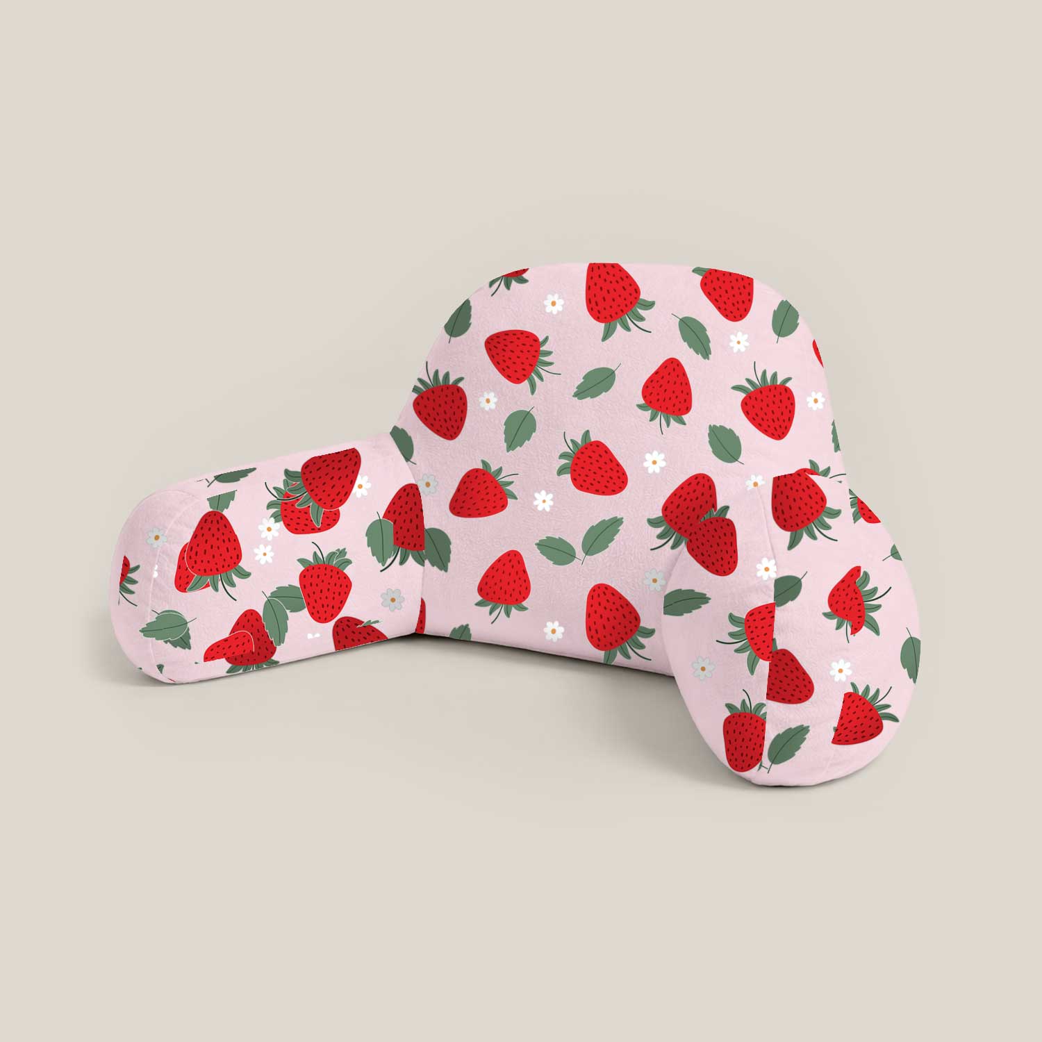 Kids Strawberry Print Cuddle Cushion