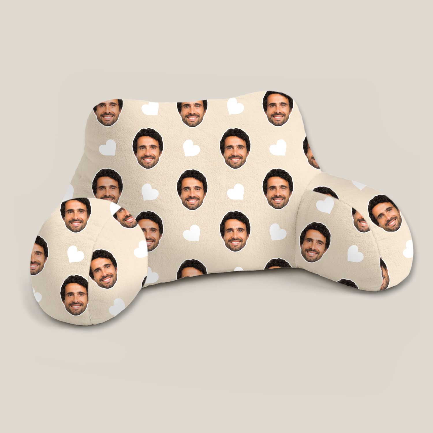 Personalised Face Hearts Cuddle Cushion