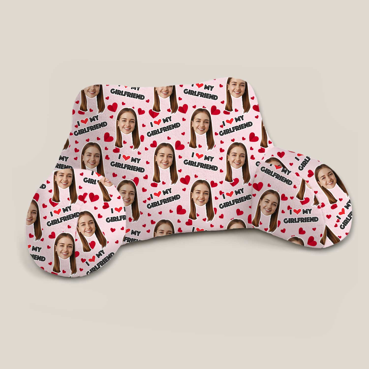 Personalised I Love My Girlfriend Cuddle Cushion