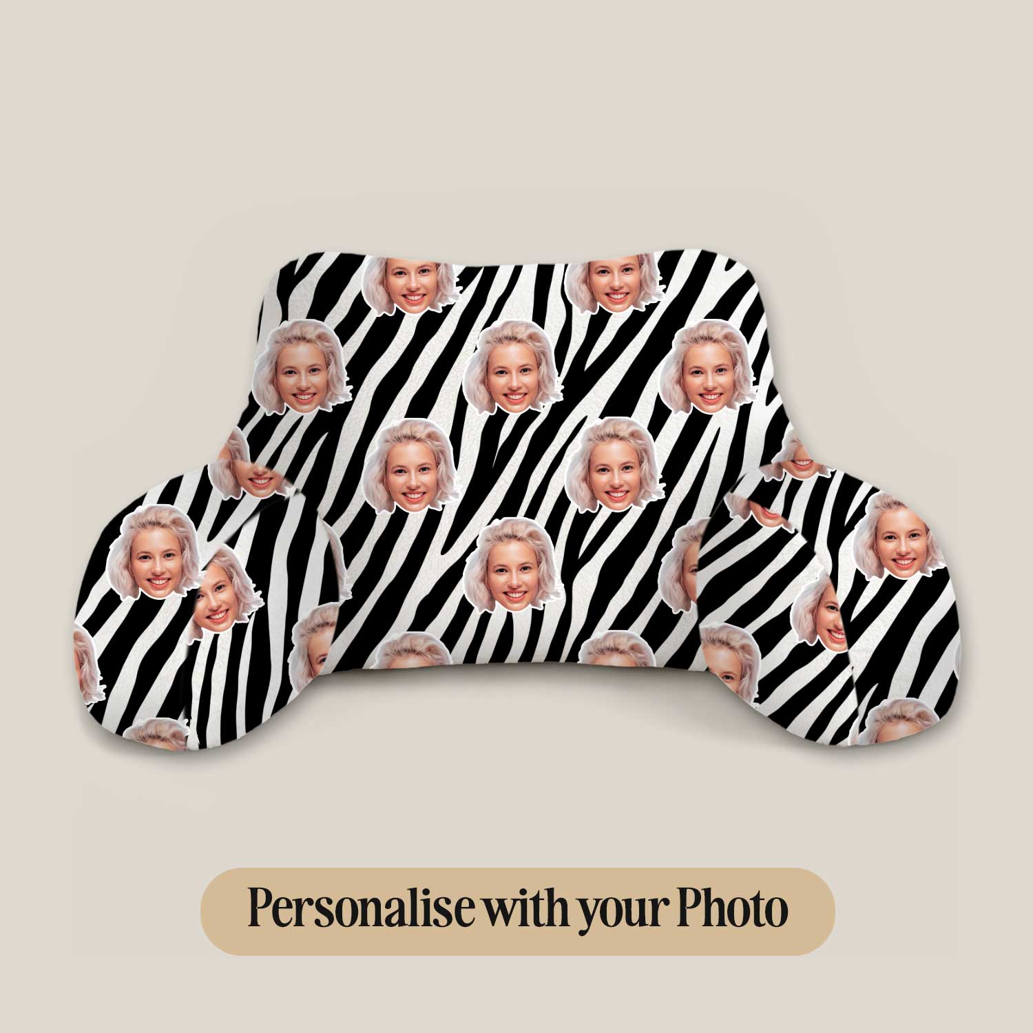 Personalised Zebra Print Cuddle Cushion