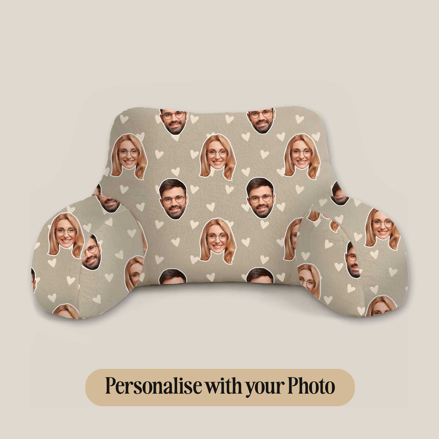 Personalised Cute Hearts Cuddle Cushion