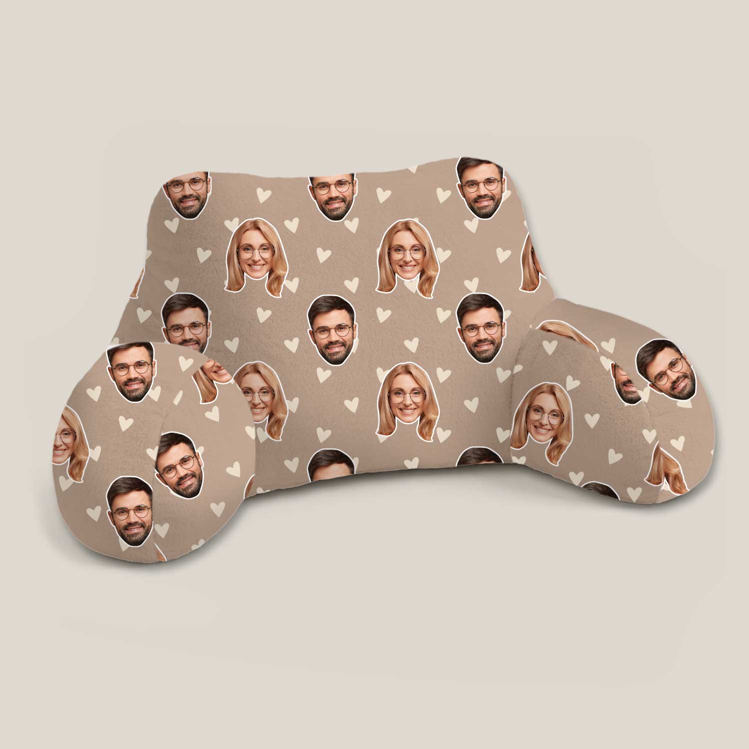 Personalised Cute Hearts Cuddle Cushion