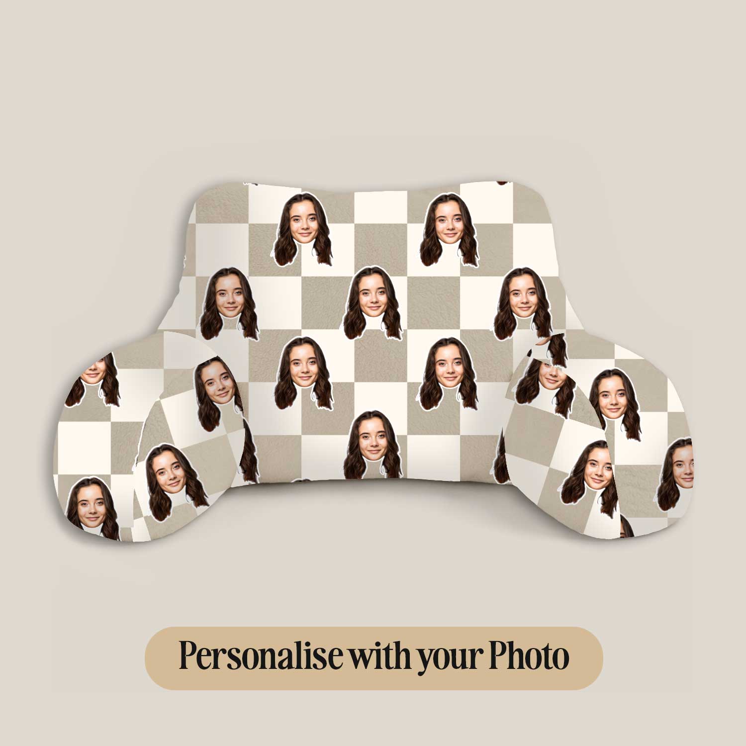 Personalised Check Square Cuddle Cushion