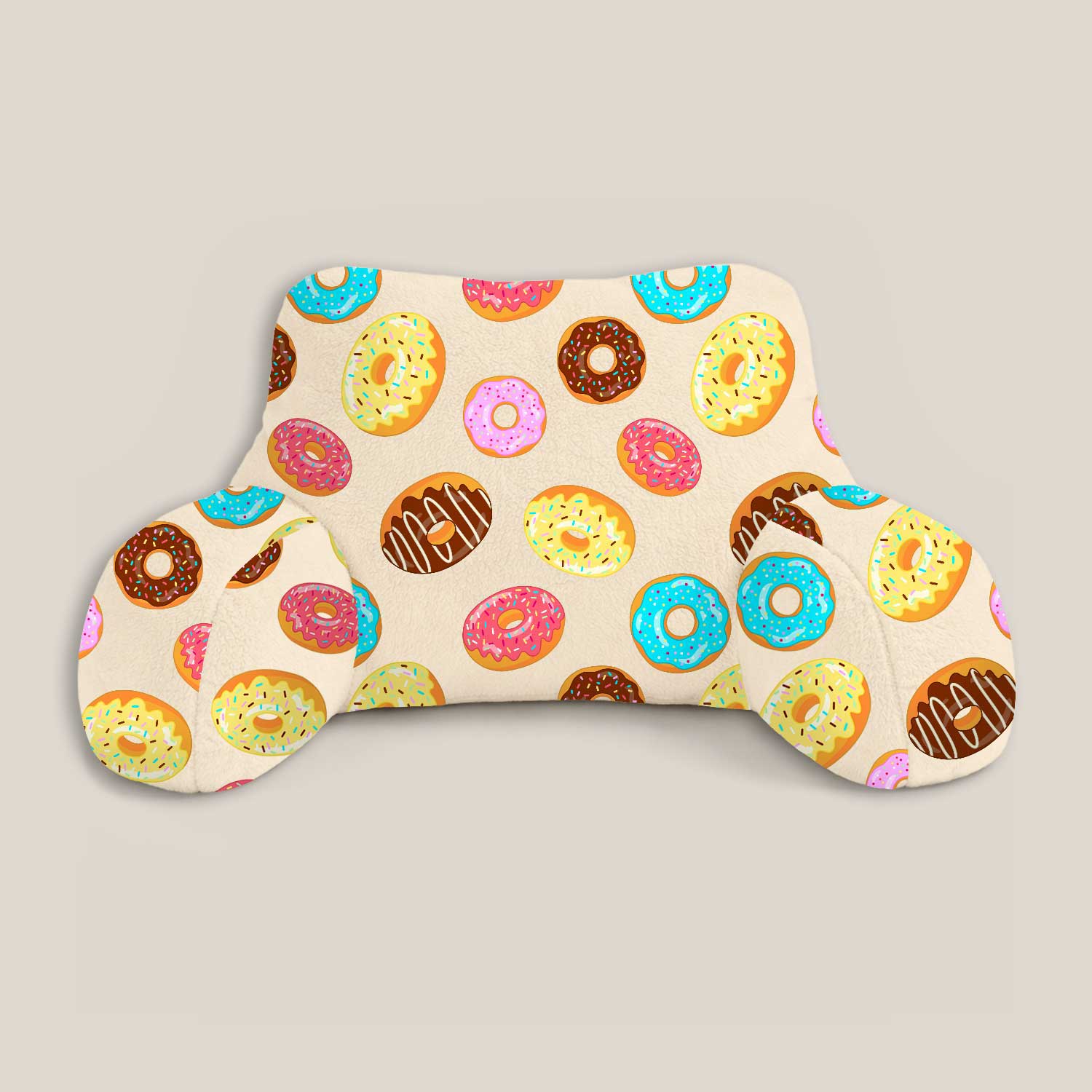 Adult Donut Print Cuddle Cushion