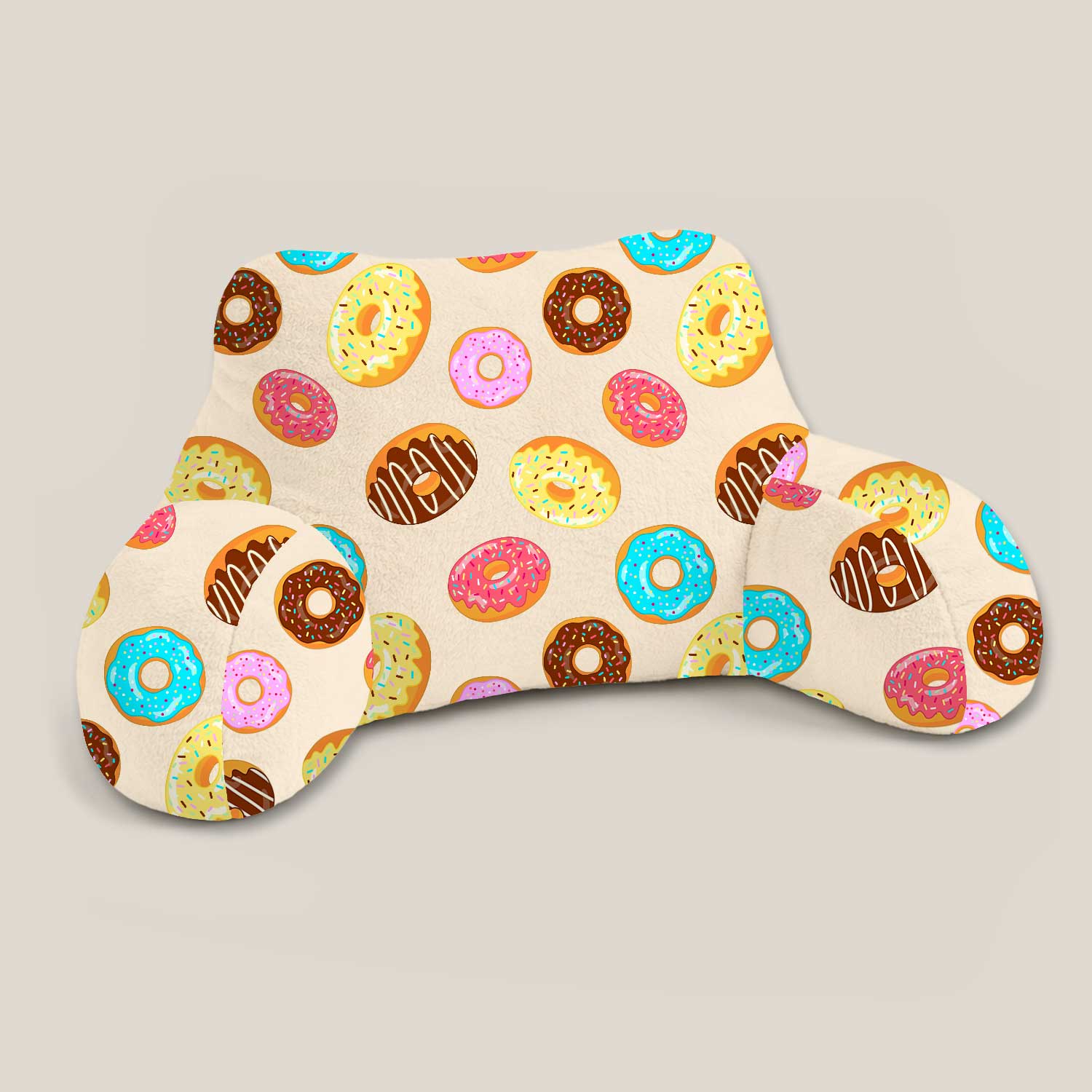 Adult Donut Print Cuddle Cushion