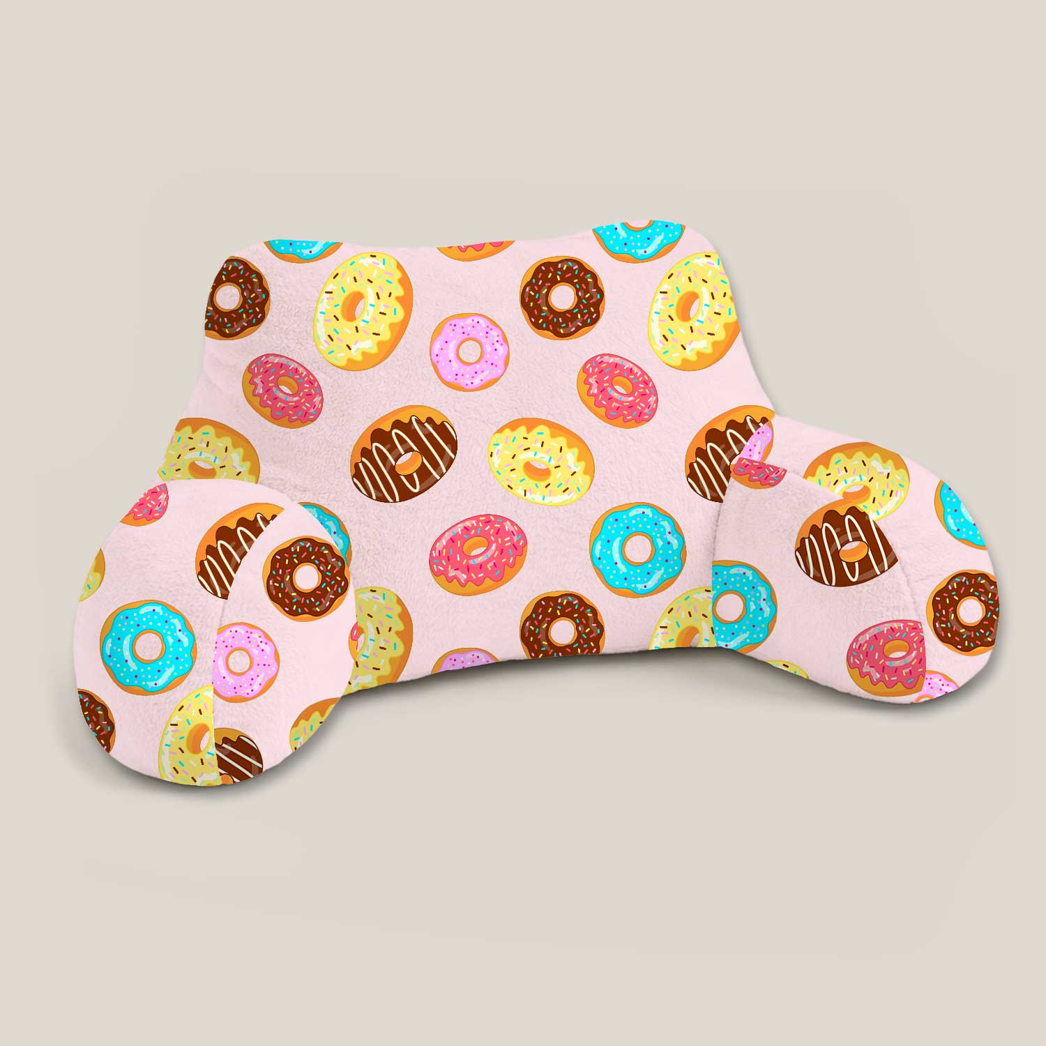 Adult Donut Print Cuddle Cushion