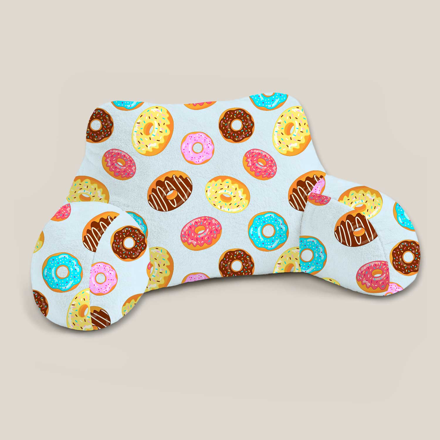 Adult Donut Print Cuddle Cushion