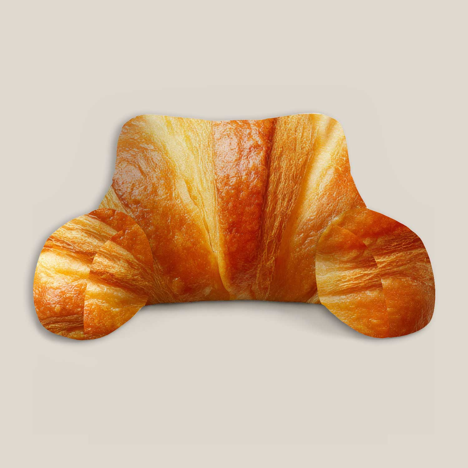 Adult Croissant Print Cuddle Cushion