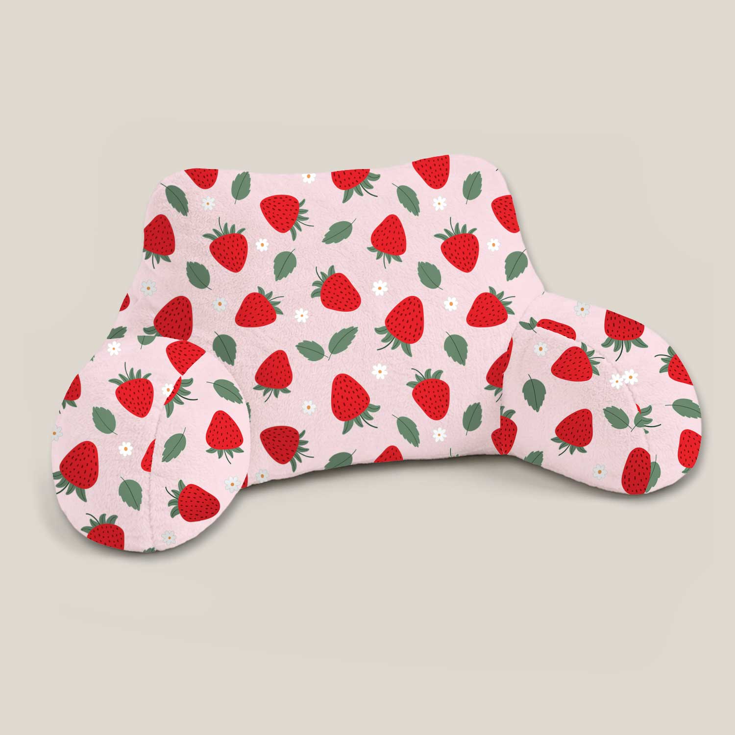 Adult Strawberry Print Cuddle Cushion