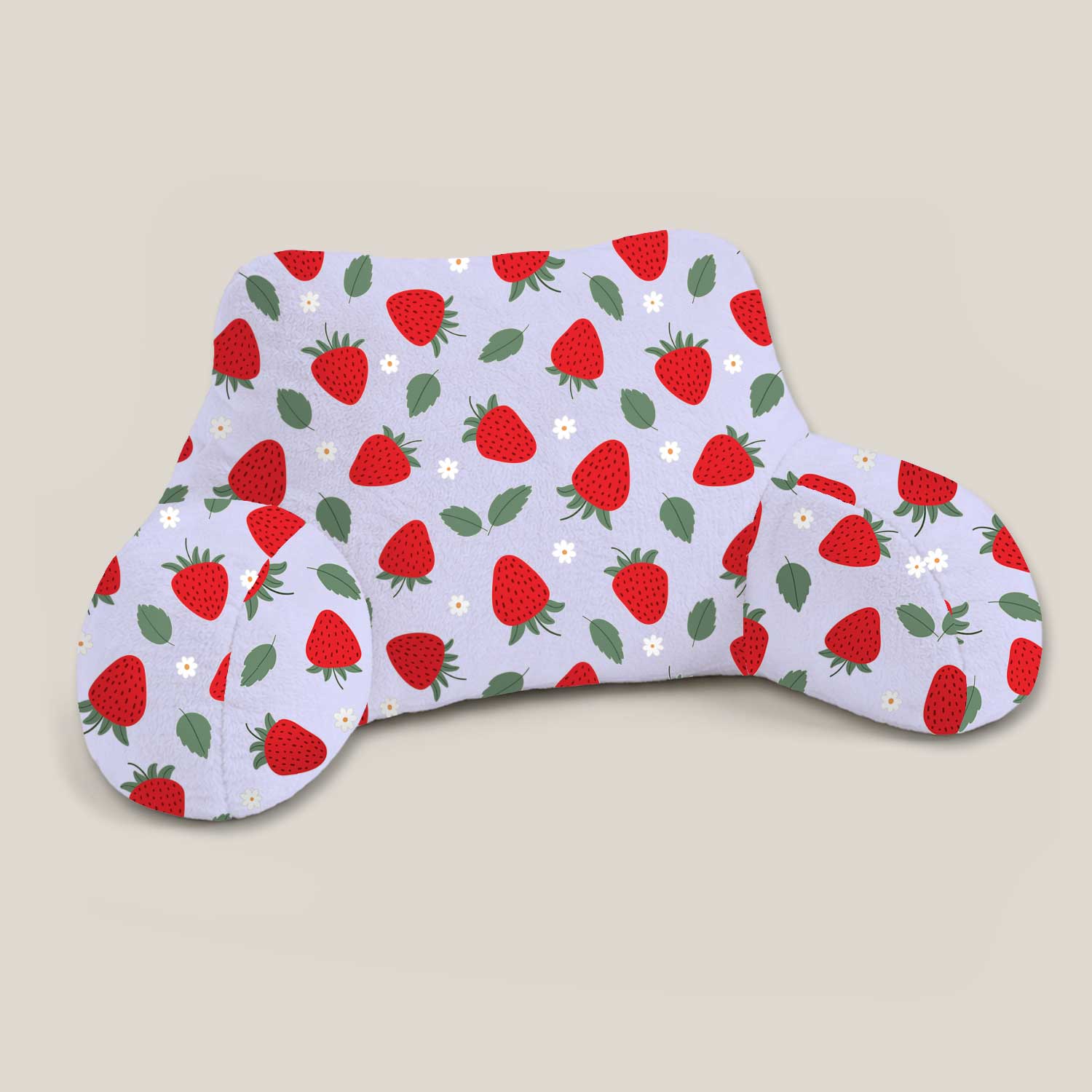 Adult Strawberry Print Cuddle Cushion