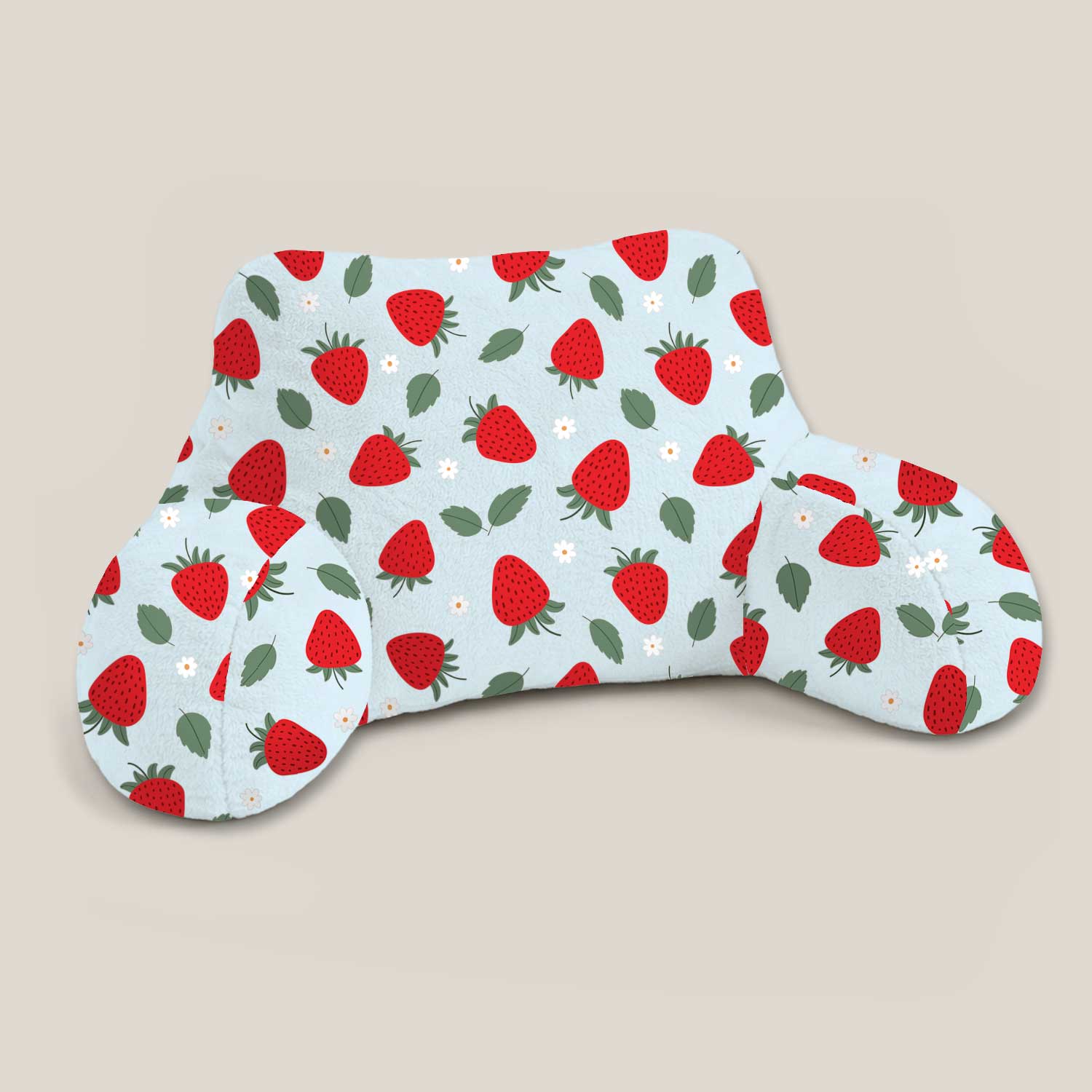 Adult Strawberry Print Cuddle Cushion