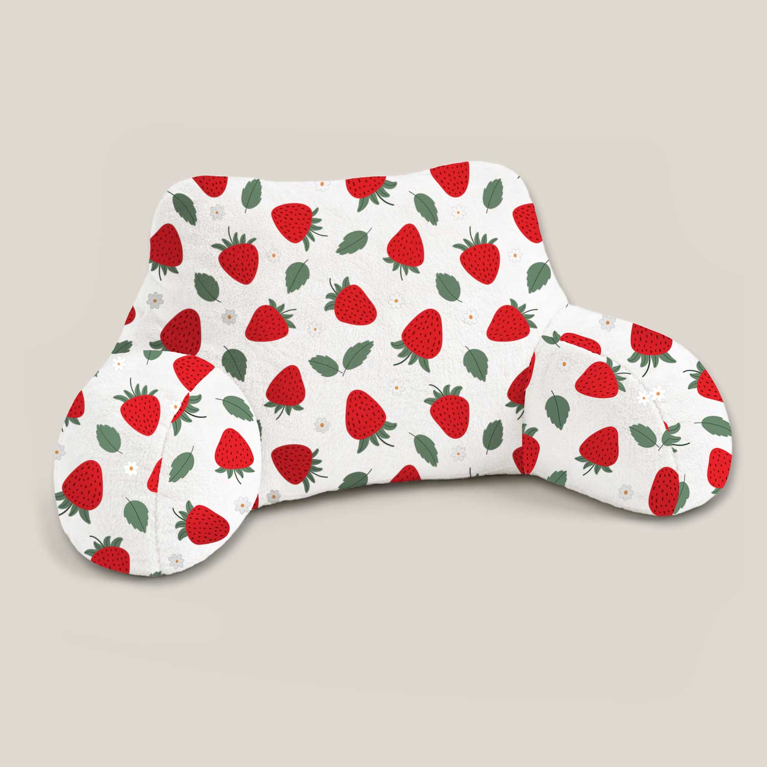 Adult Strawberry Print Cuddle Cushion