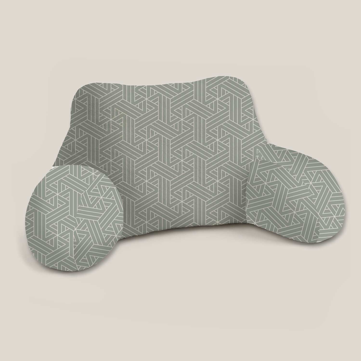 Adult Sage Art Deco Geometric Cuddle Cushion