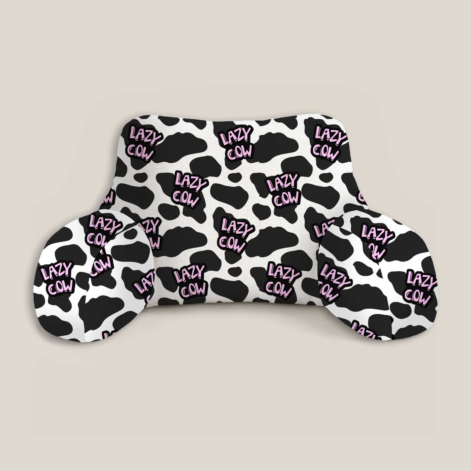 Adult Lazy Cow Print Cuddle Cushion