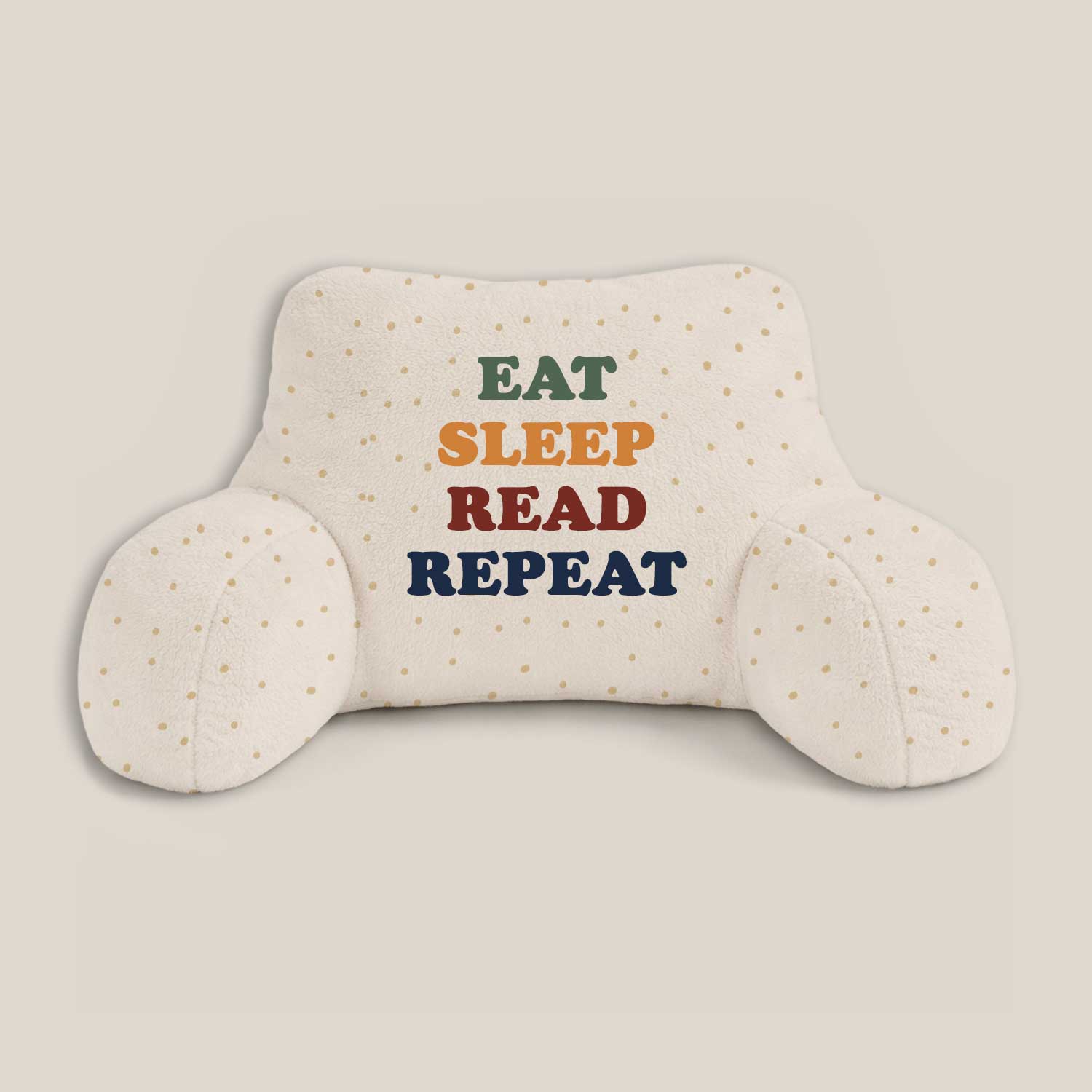 Adult Eat Sleep Read Repeat Print Cuddle Cushion