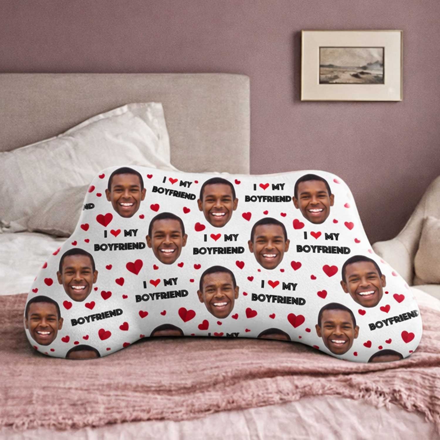 Personalised I Love My Boyfriend Cuddle Cushion