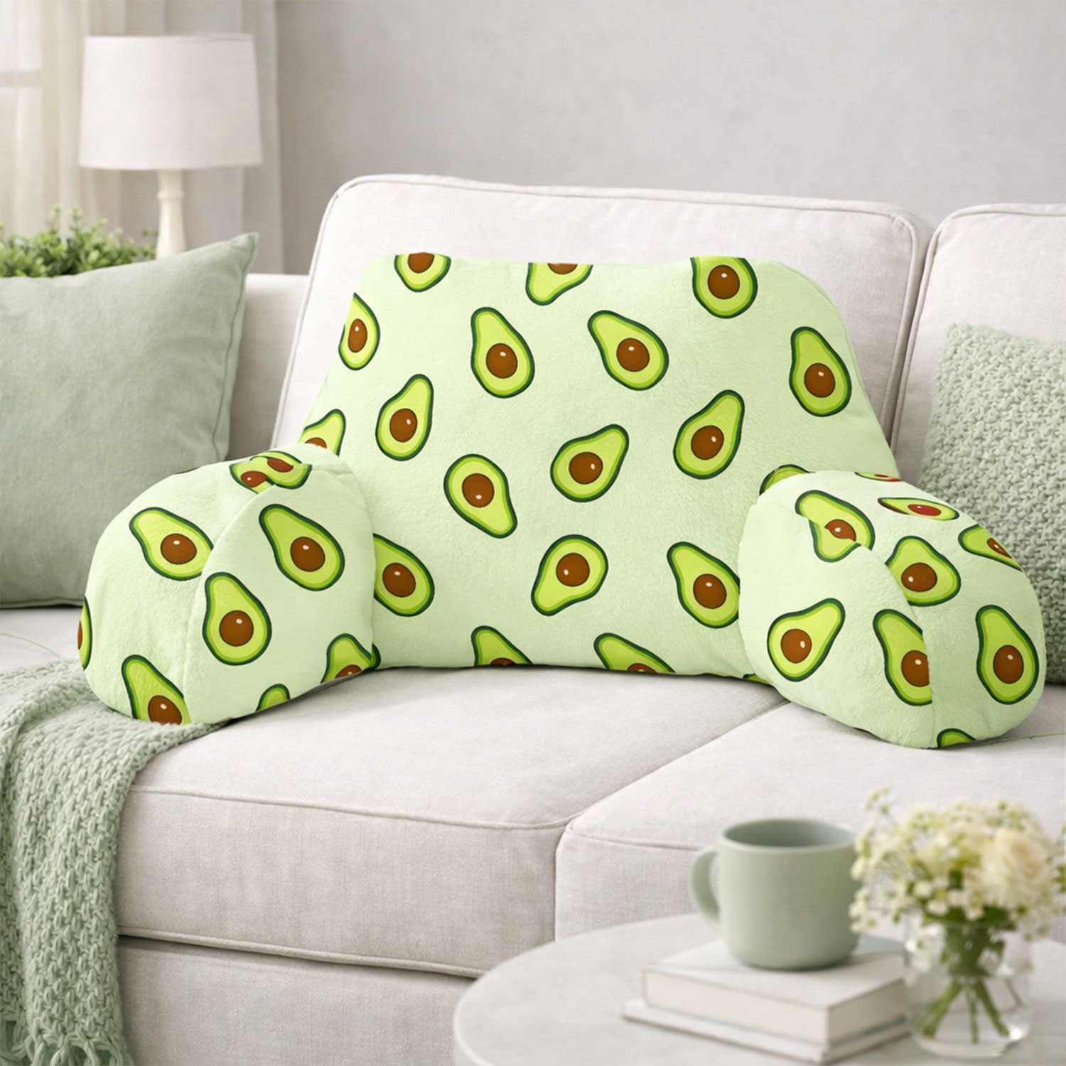 Adult Avacado Print Cuddle Cushion