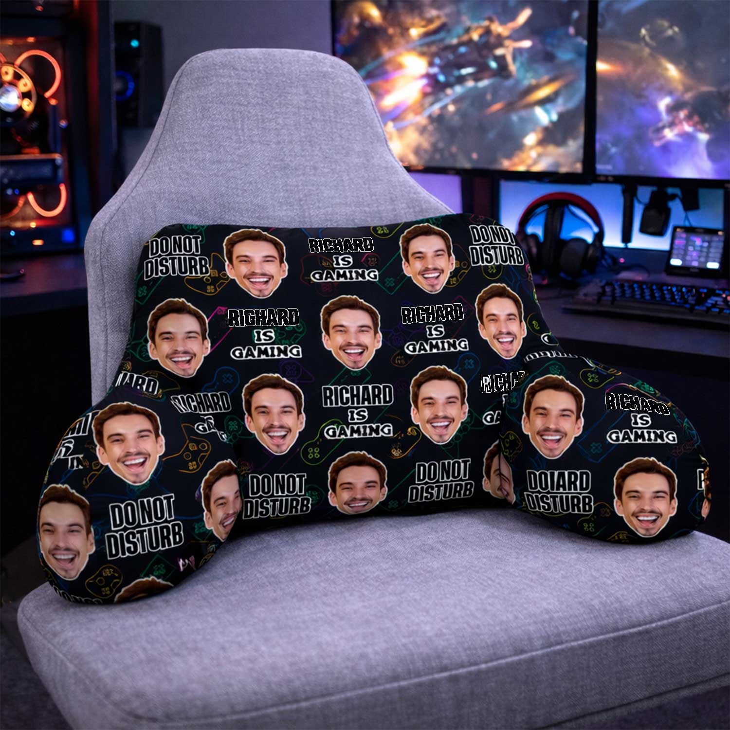 Personalised [Name] is Gaming Cuddle Cushion