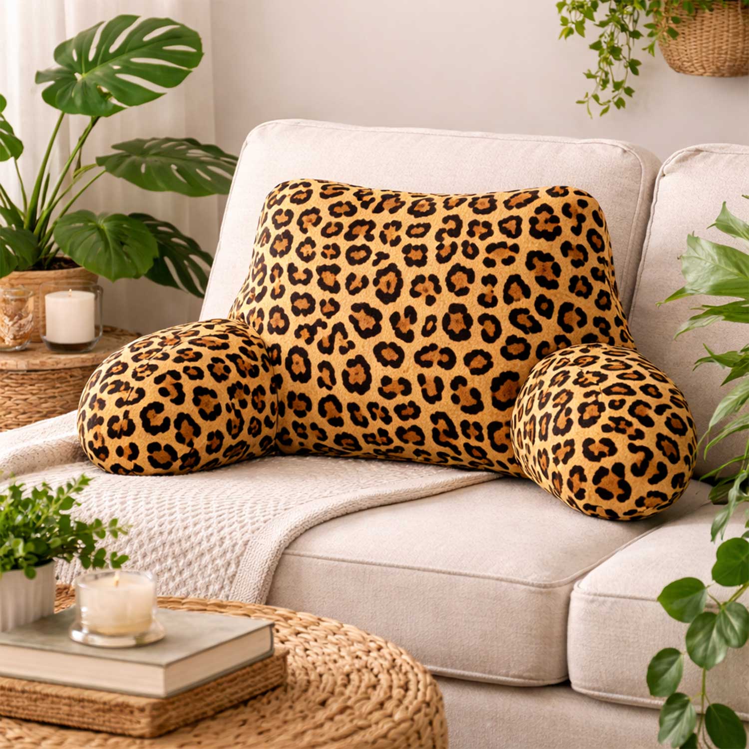 Adult Leopard Print Cuddle Cushion