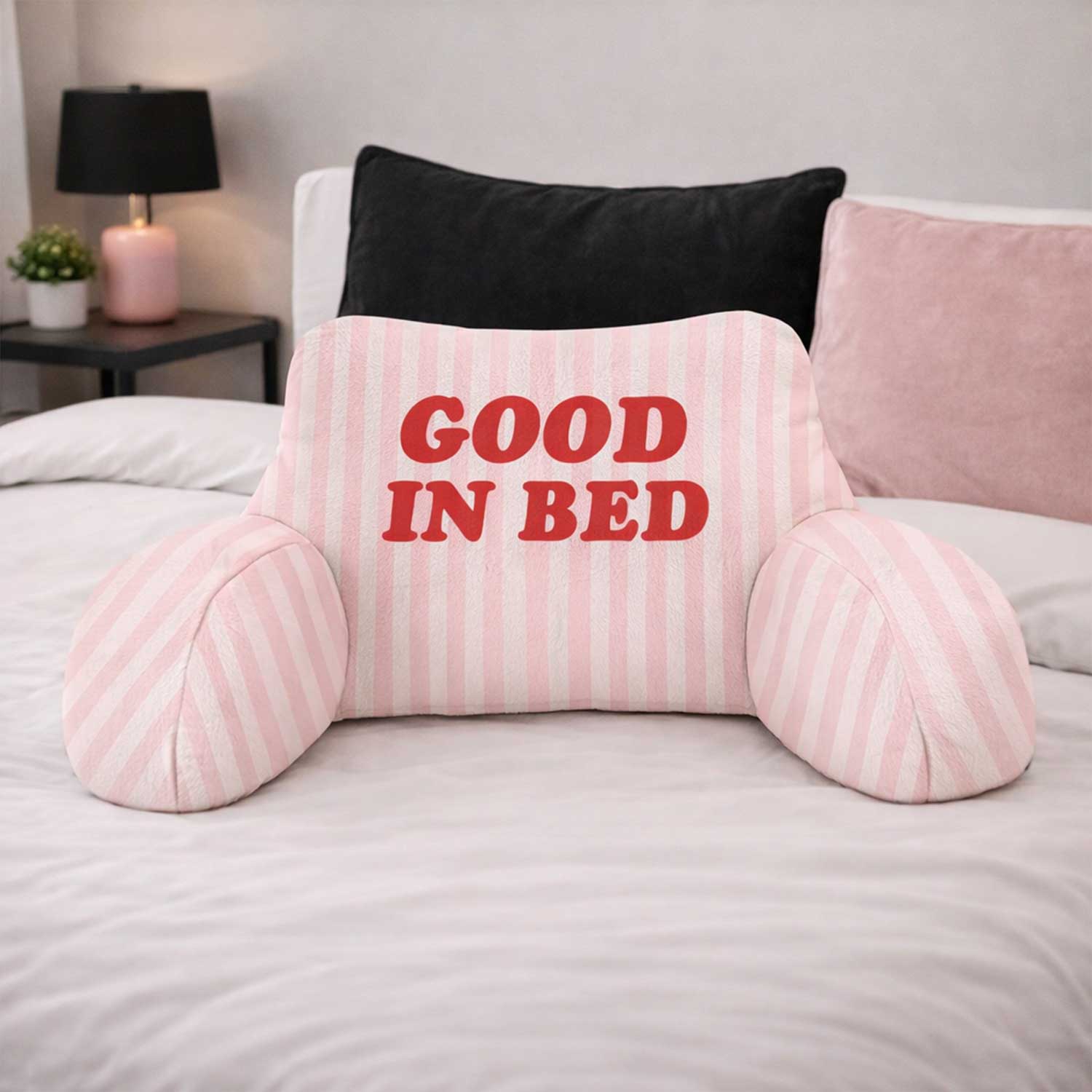 Adult Good in Bed Print Cuddle Cushion