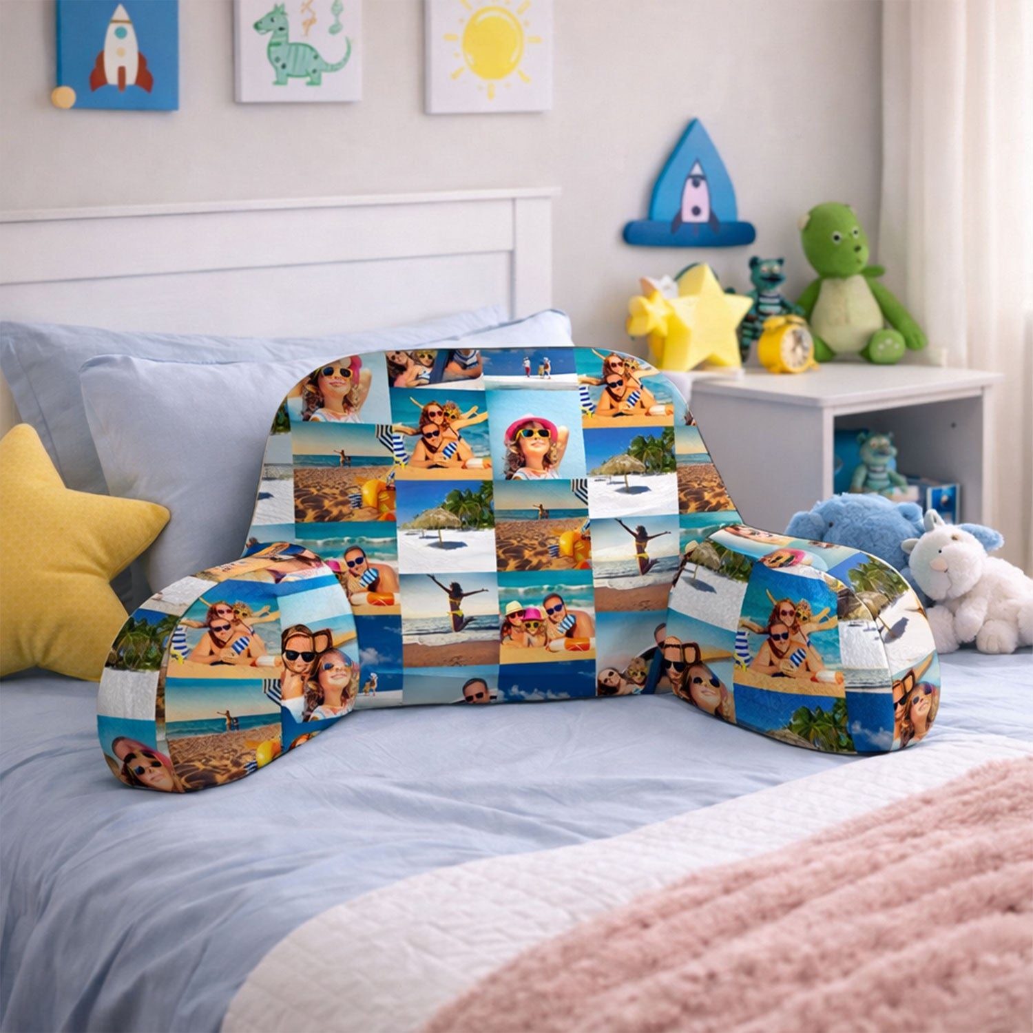 Personalised Kids Photo Collage Cuddle Cushion