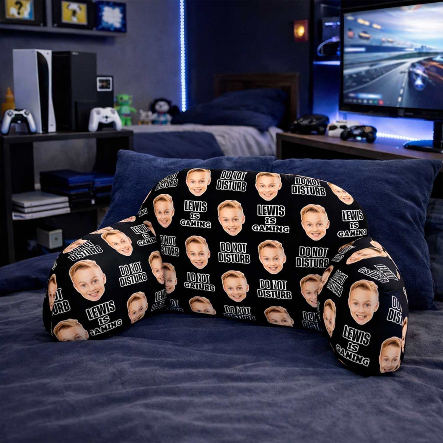 Personalised Kids [Name] is Gaming Cuddle Cushion