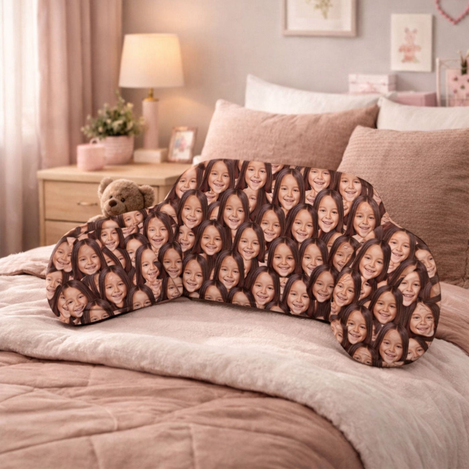 Personalised Kids Face Mash Cuddle Cushion