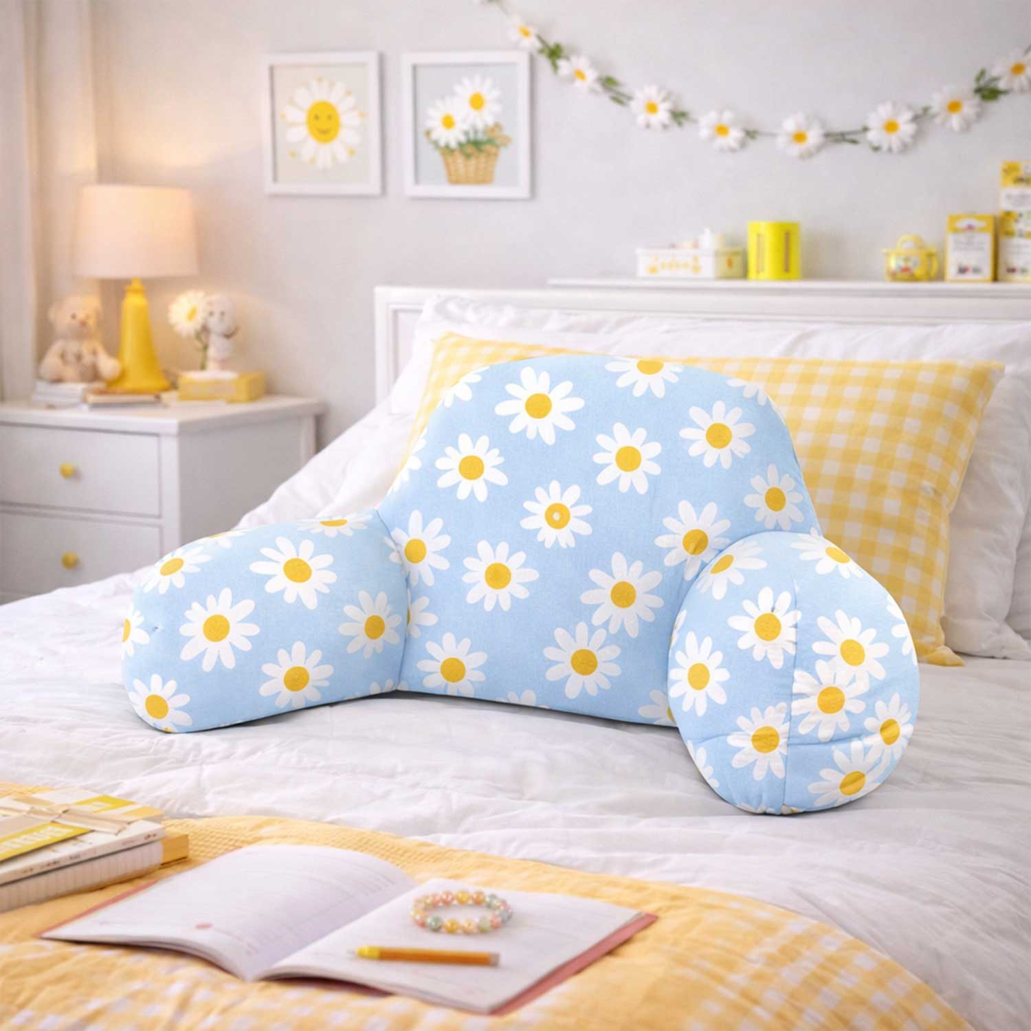 Kids Daises Print Cuddle Cushion